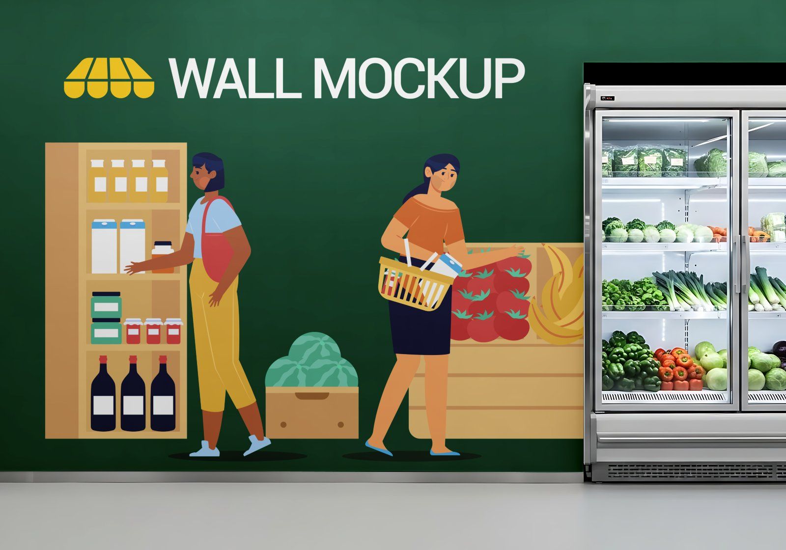 Premium Branding Yellow And Green Supermarket Mockup — image 10