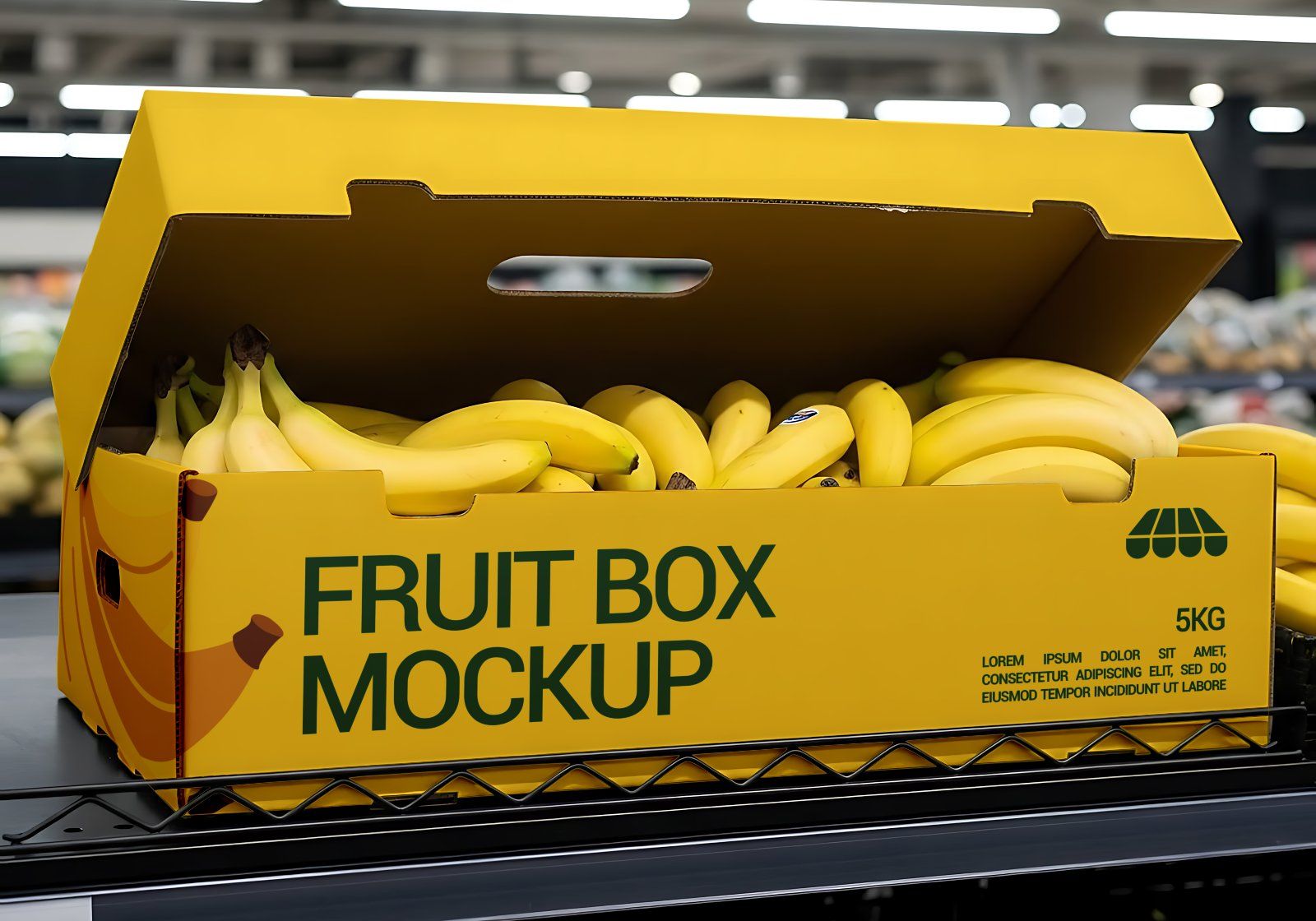 Premium Branding Yellow And Green Supermarket Mockup — image 12