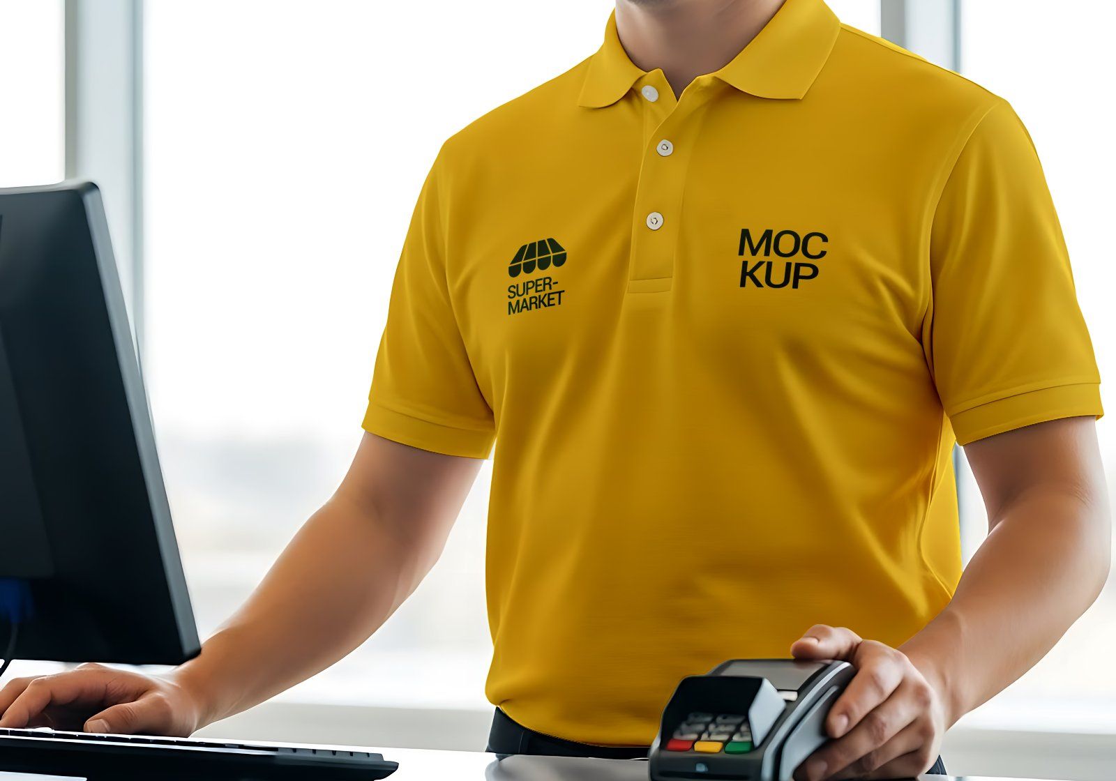 Premium Branding Yellow And Green Supermarket Mockup — image 16