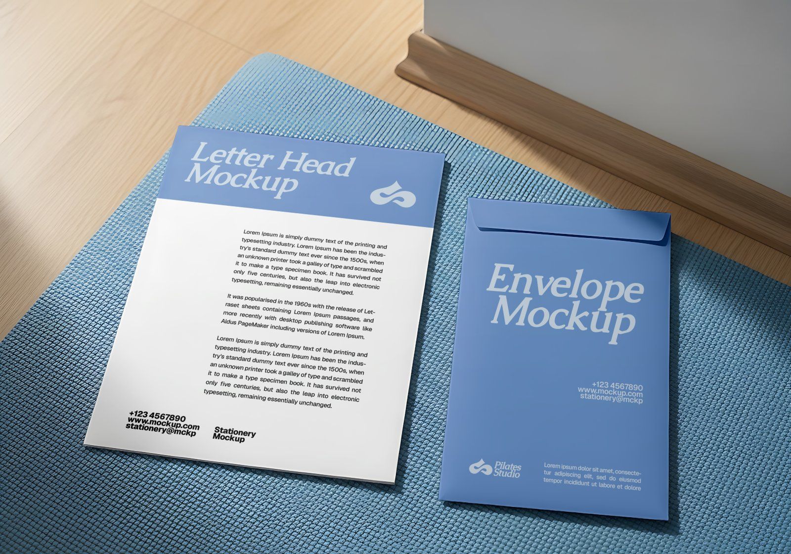 Premium Branding Blue Pilates Mockup — image 7