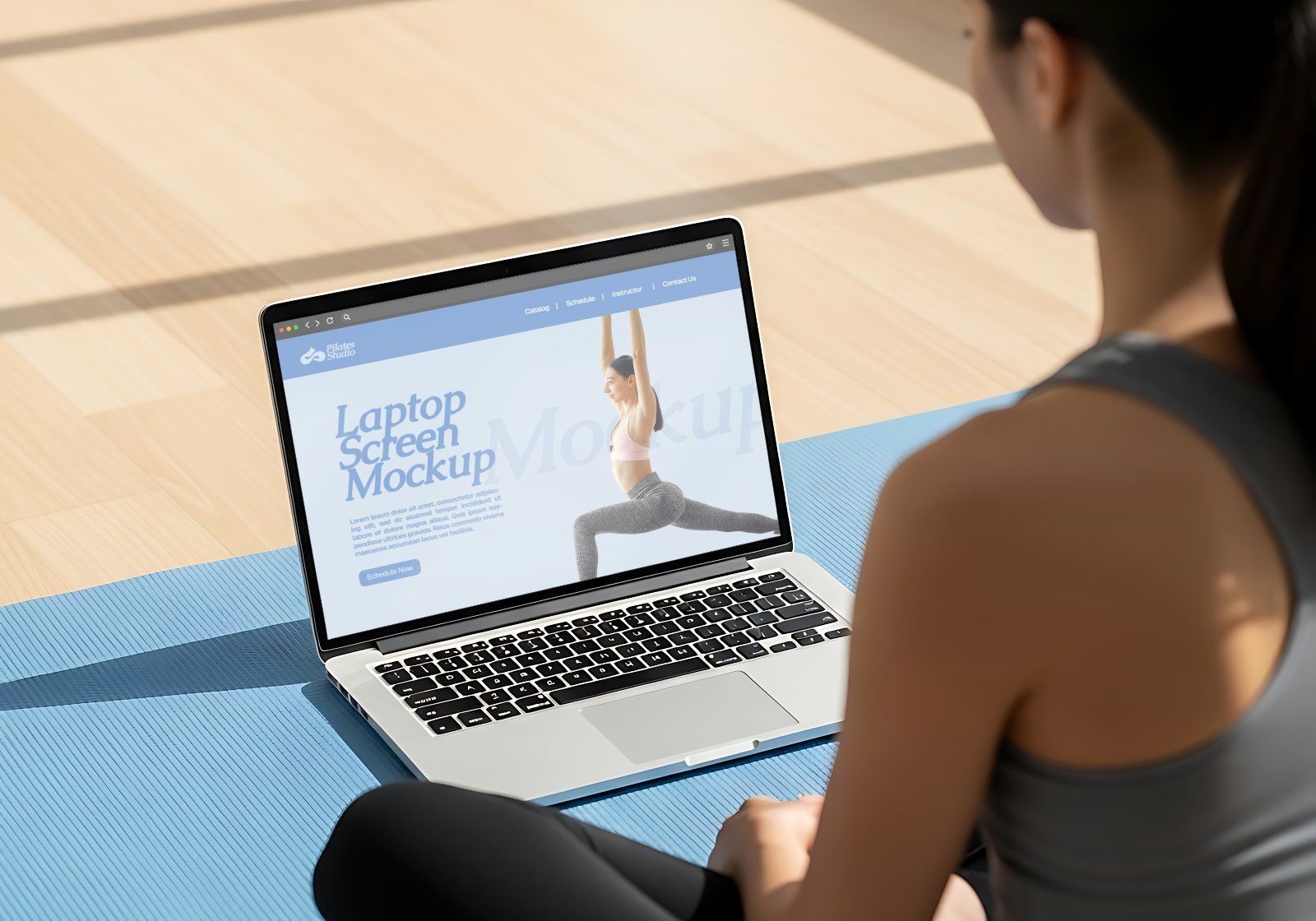 Premium Branding Blue Pilates Mockup — image 10