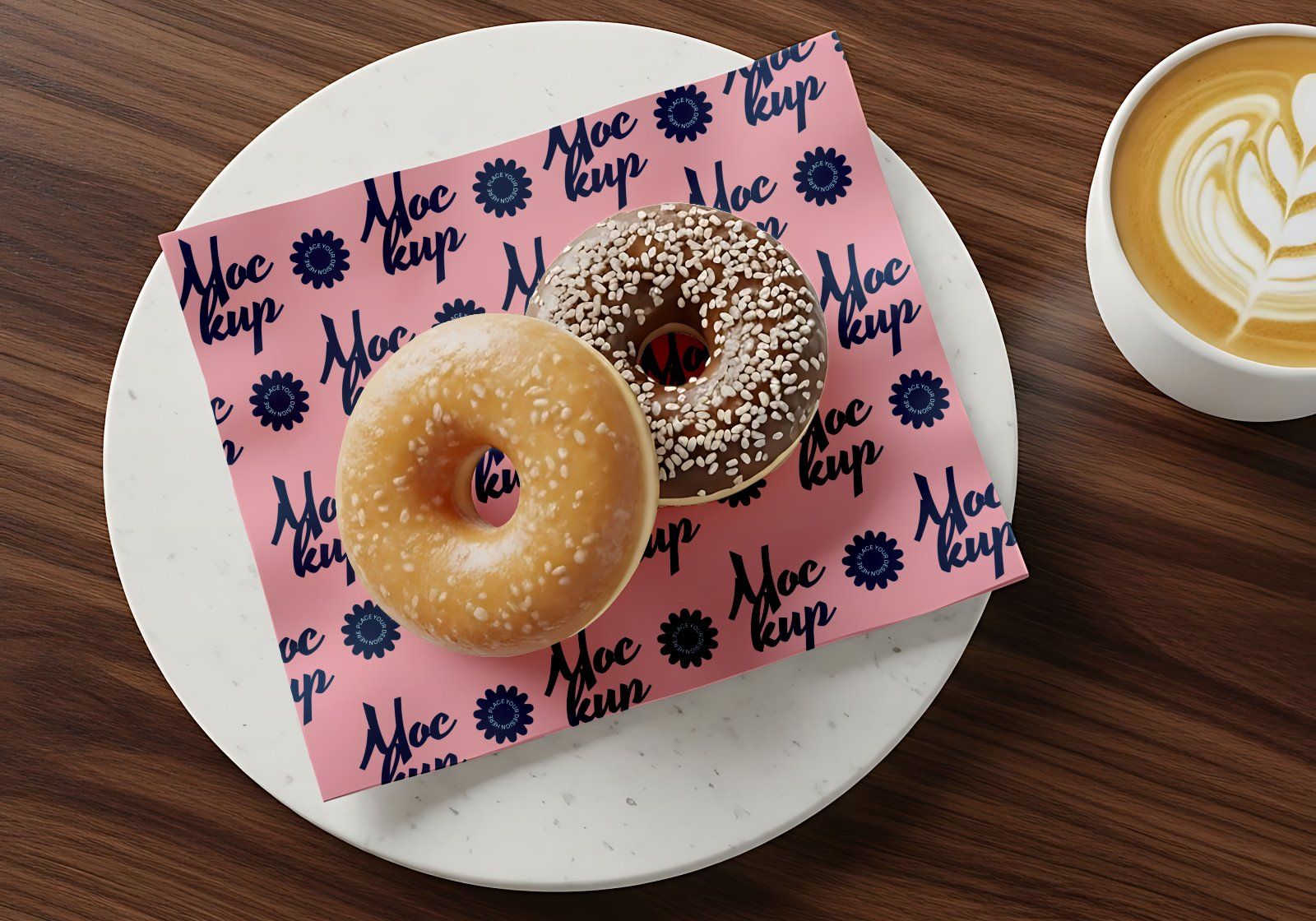 Branding Mockup Donut & Coffee Shop PSD – Cafe Scene Templates for Packaging, Cups, and Menu Design — image 4