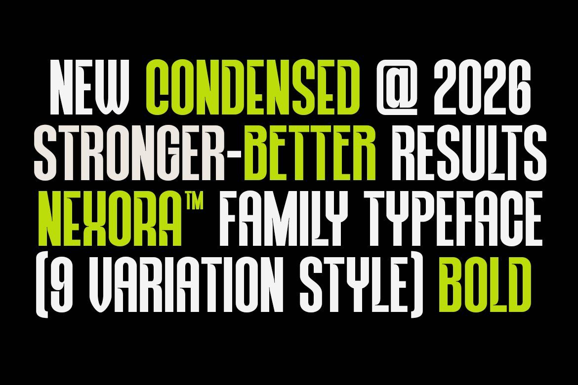 NEXORA - A Modern Condensed Display Font Family — image 2