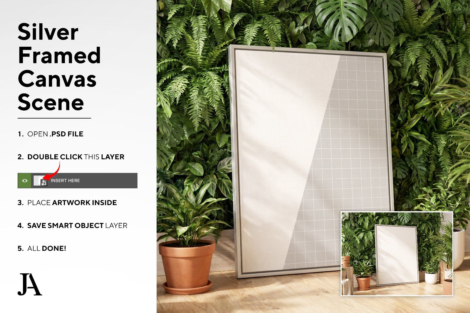 Silver Framed Canvas | DIN A PSD — image 4