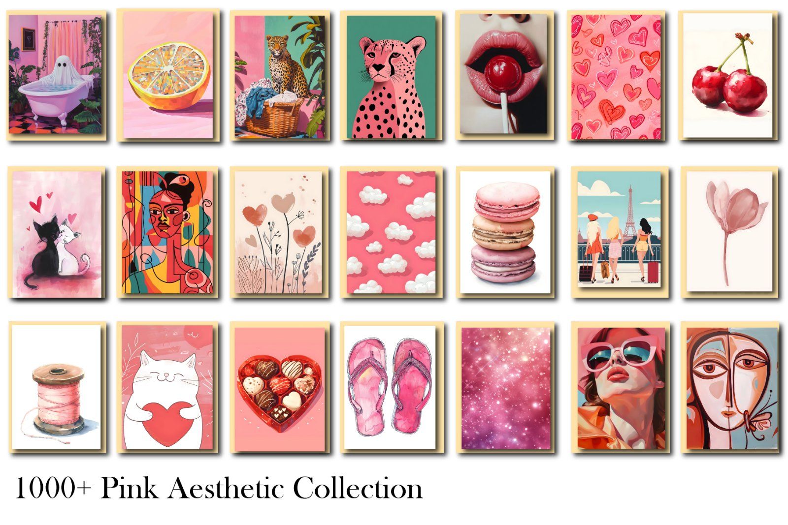 Pink Aesthetic Wall Art  Entire Shop Sale, Bundle Wall Art, Aesthetic wall posters, Pink Wall Art, D — image 5