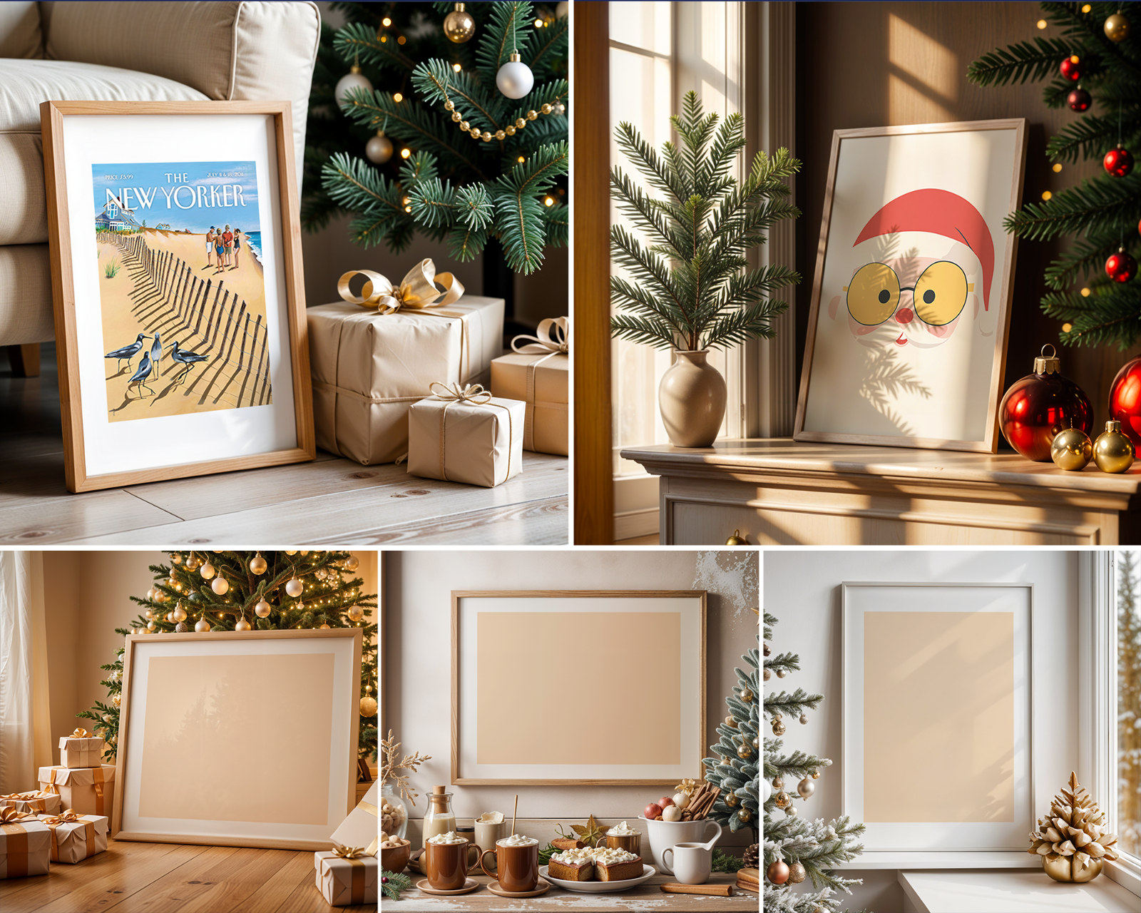 40 Christmas Frame Mockup Bundle: Poster & Art Presentation (PSD) — image 3
