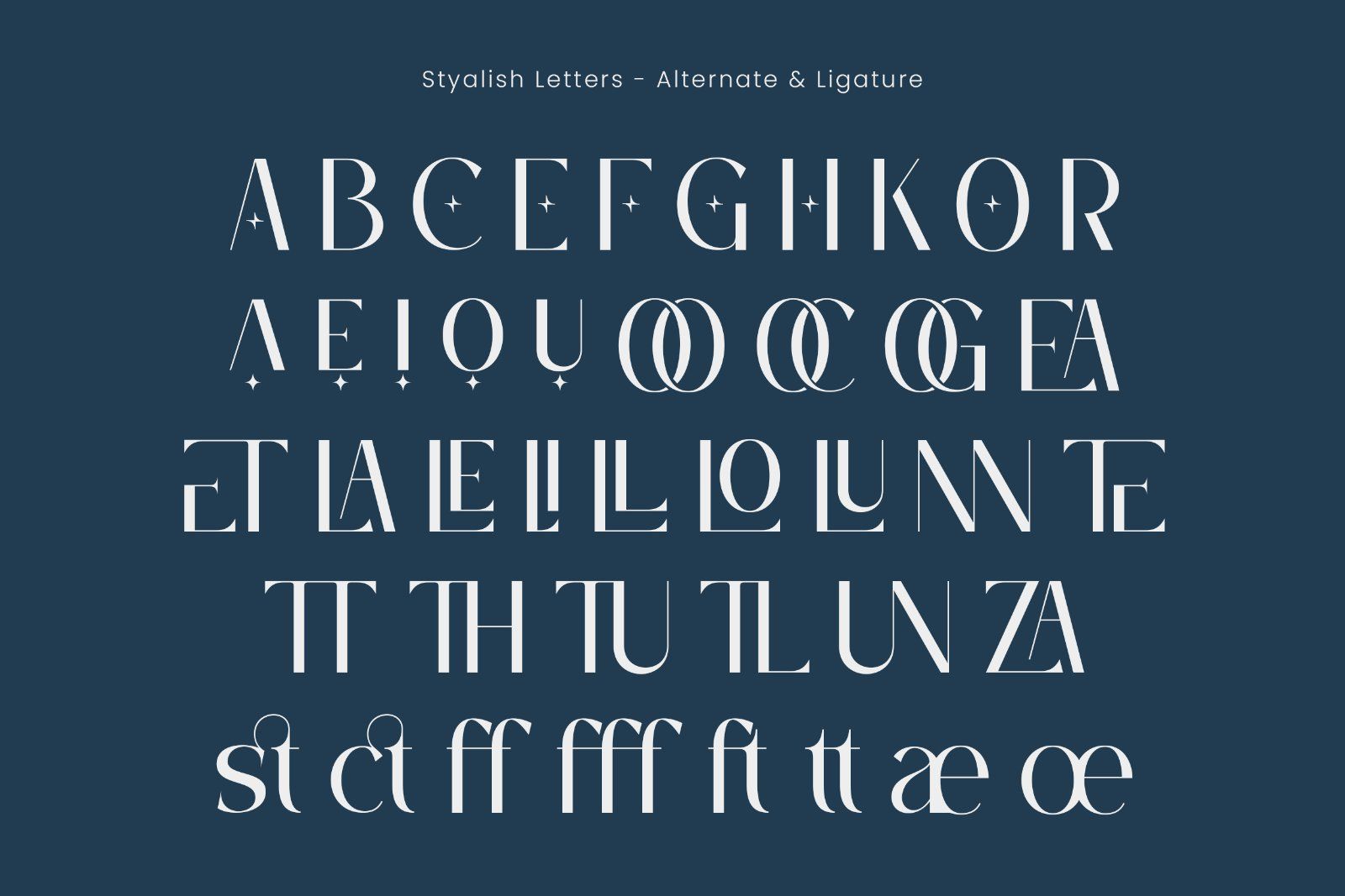 Mareto Font – Elegant Sans Serif Display, Luxury Modern Typeface, Stylish Ligature Font for Branding — image 3