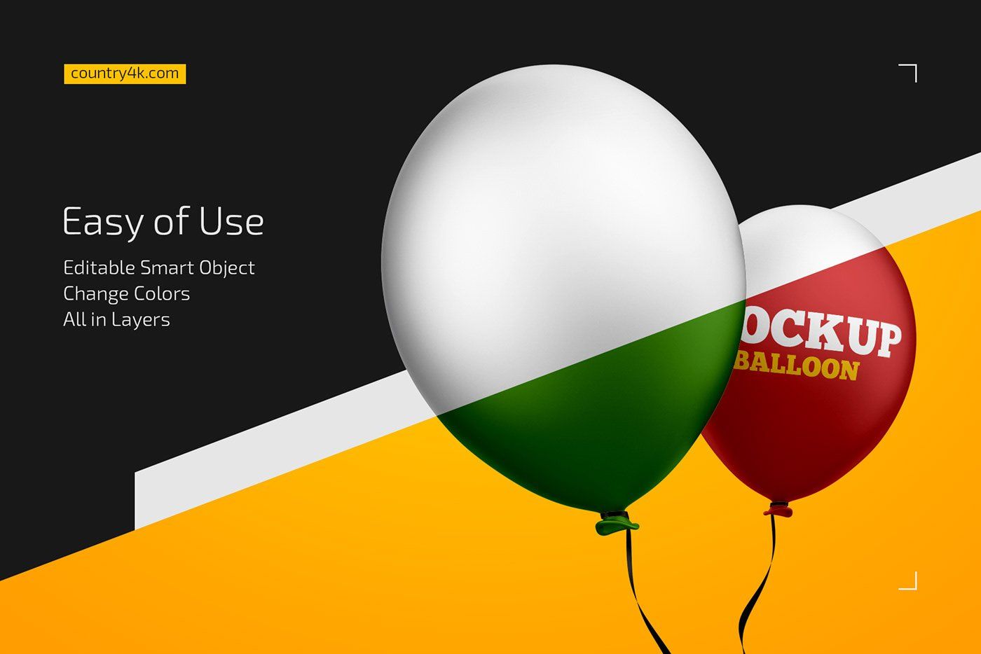 Floating Helium Balloons Mockup Set — image 3