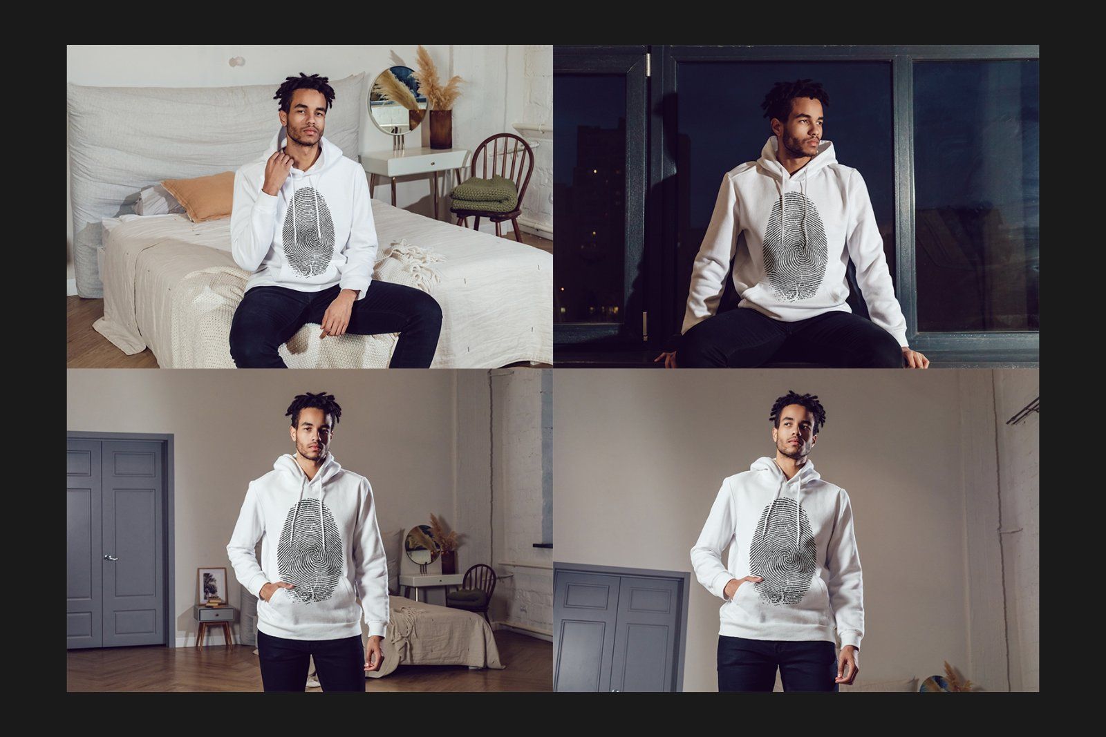African Men Hoodie Mock-Up Set — image 8