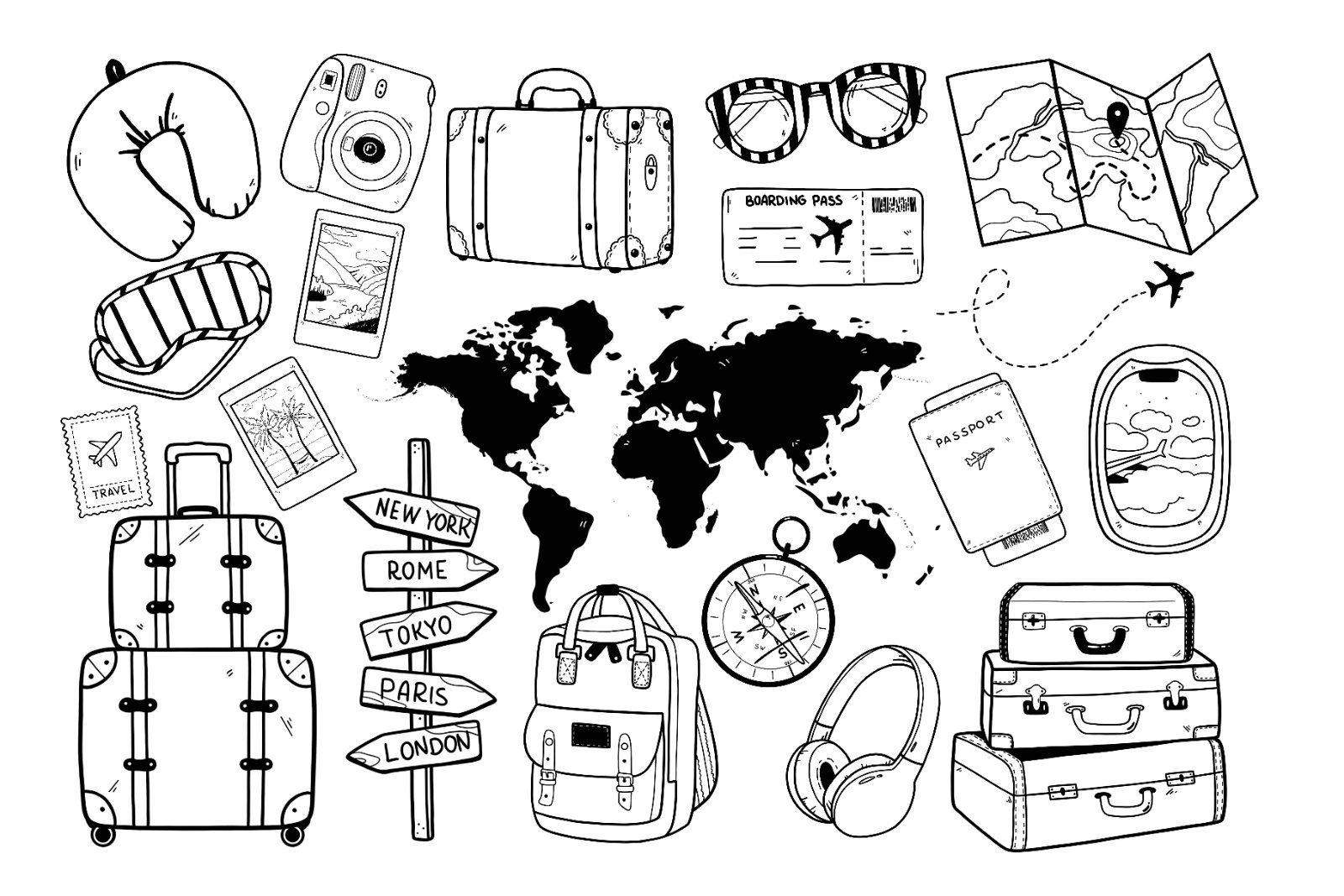 Travel Silhouette Bundle PNG SVG — image 2