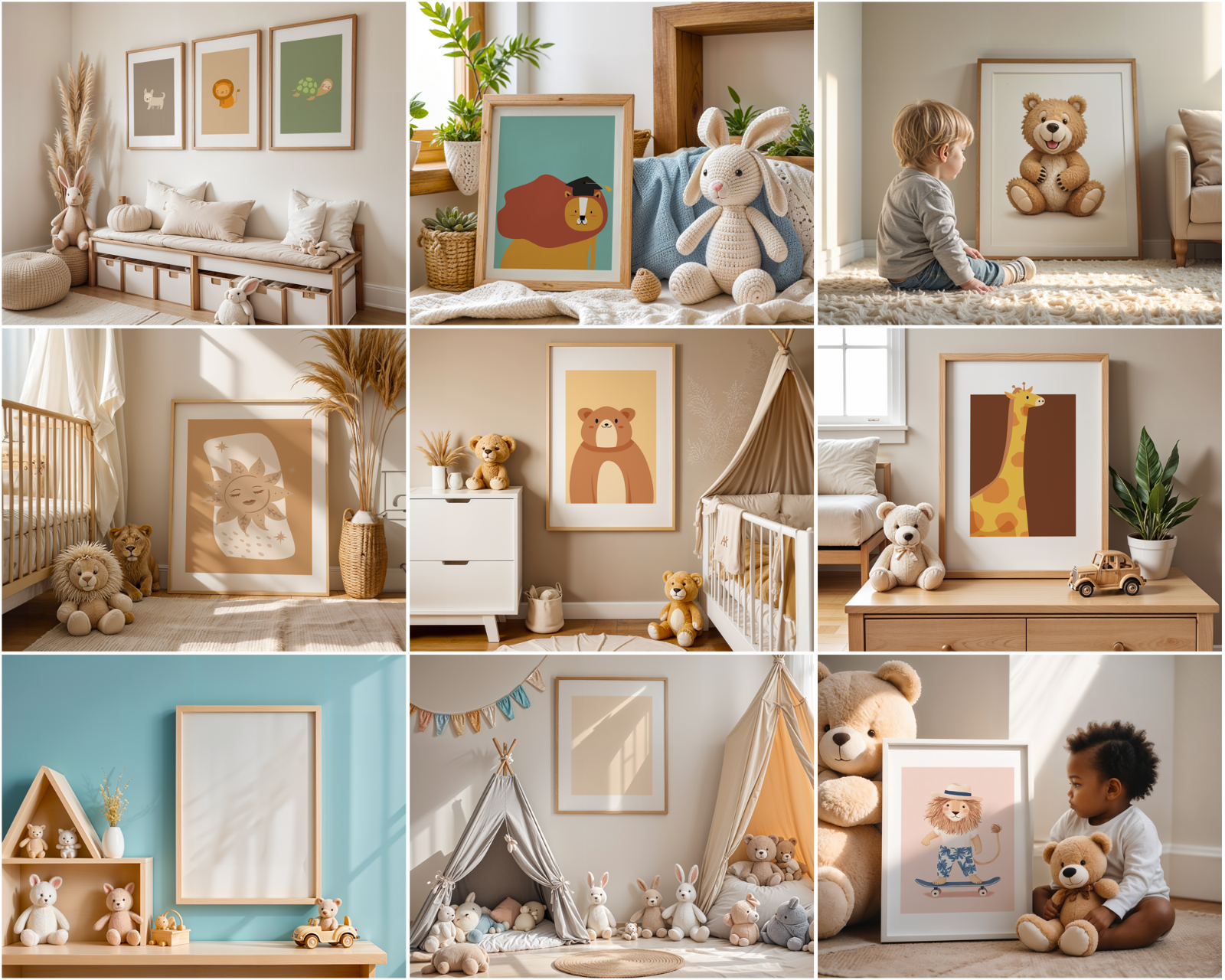 Nursery Frame Mockup Bundle: 30 PSD Files, Wall Art Mockups (Digital Download) — image 4