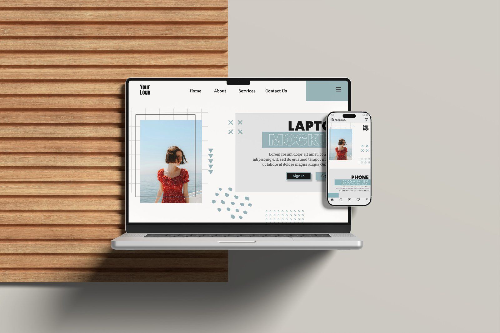 Laptop and Phone Mockup — image 3