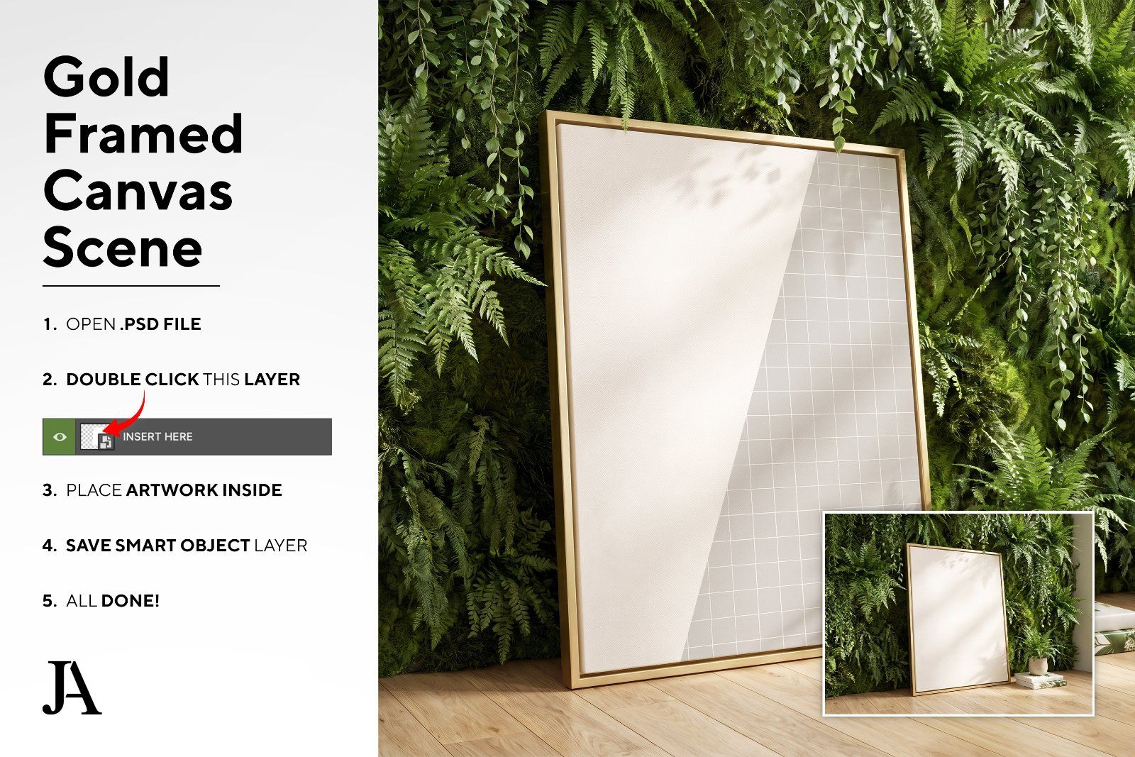 Gold Framed Canvas | DIN A PSD — image 4