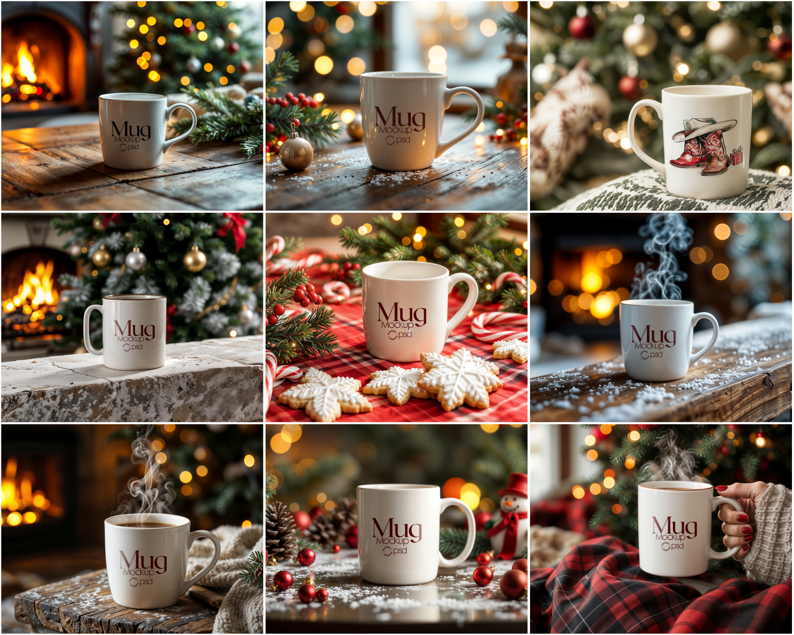 Christmas Mug Mockup Bundle: 11oz White Ceramic (Digital Download) — image 3