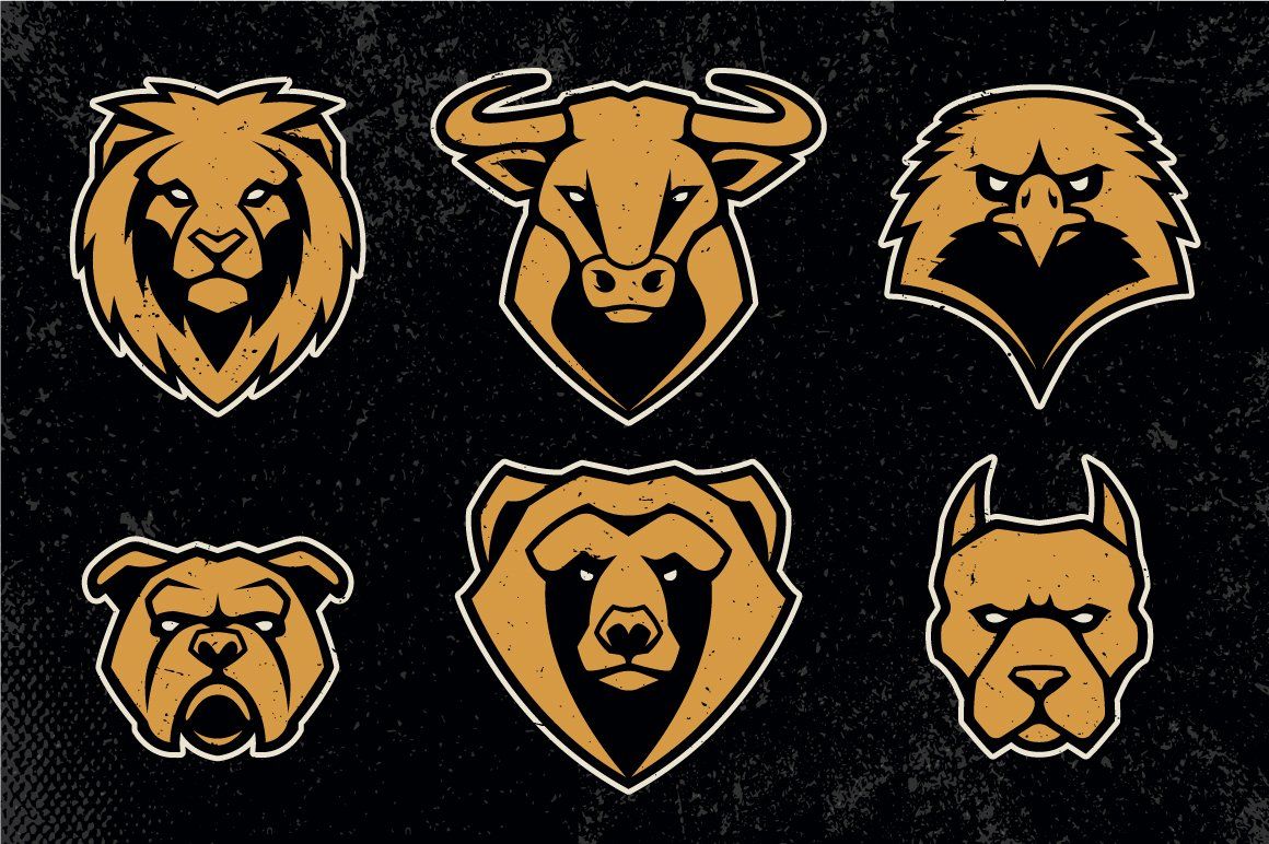 Animals Mascot Icons Vector Set — image 3