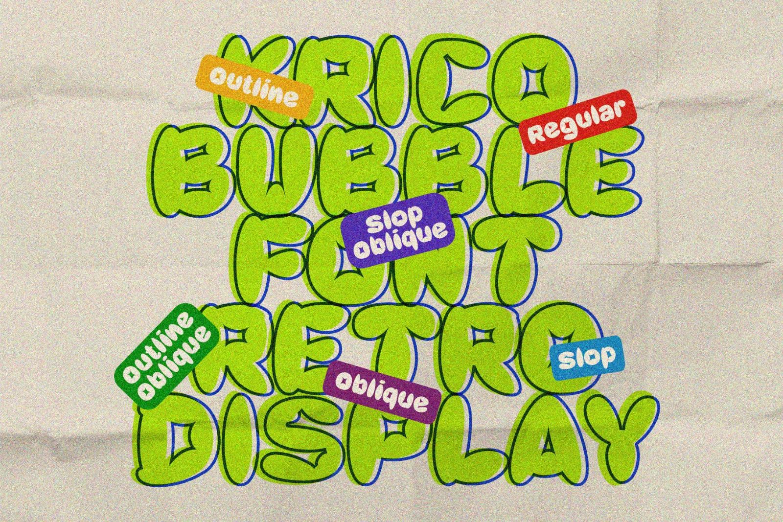 KRICO-Retro Bubble Font — image 3