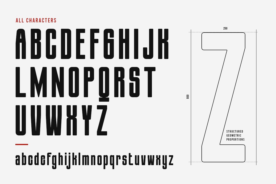Zentaro – Geometric Condensed Sans Family — image 3