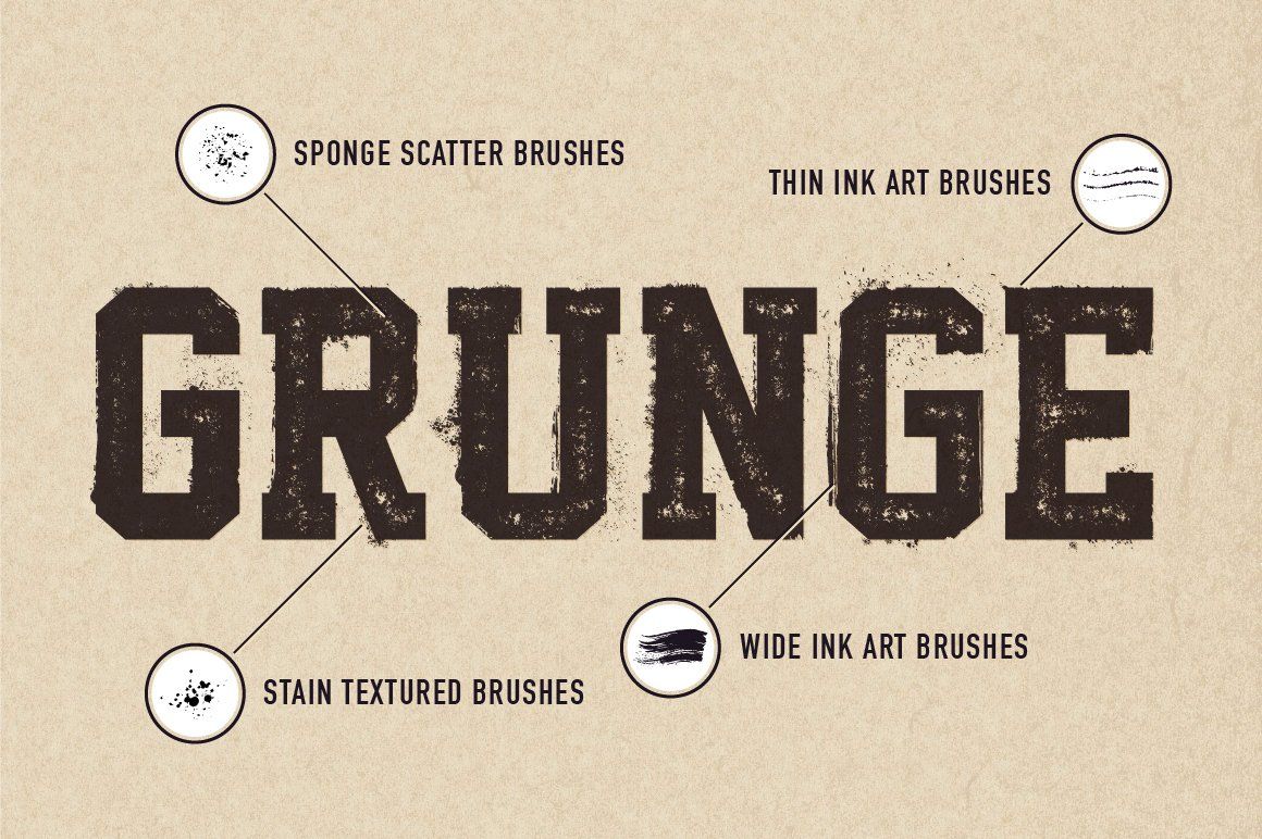 60+ Grunge Brushes for Adobe Illustrator — image 3