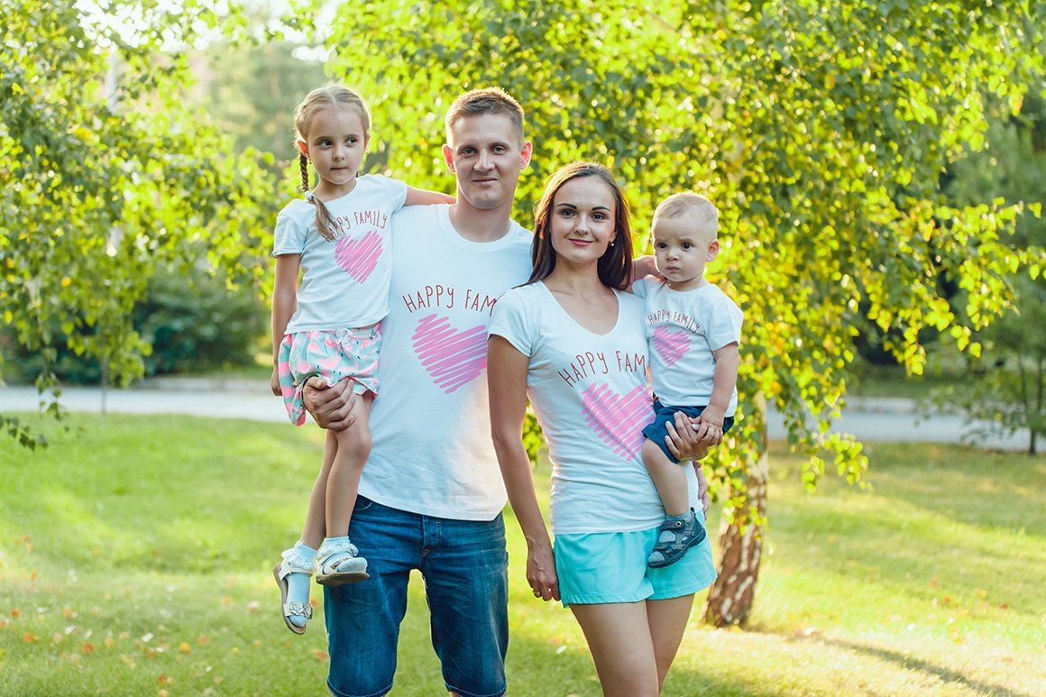 Happy Family T-Shirt Mock-Up — image 6