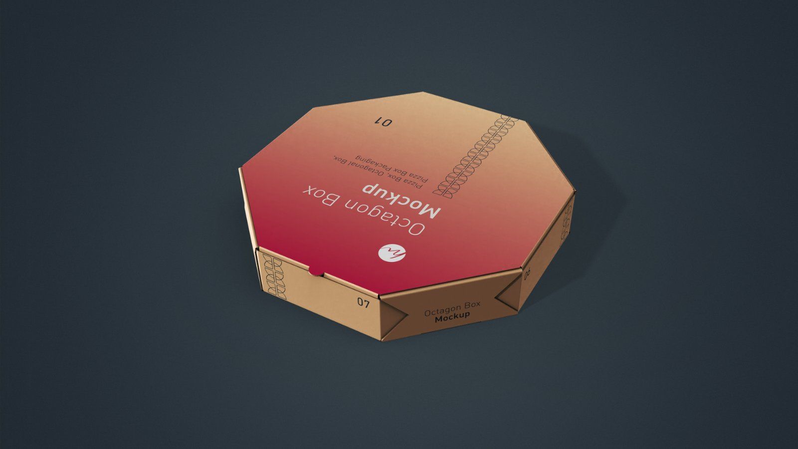 Octagonal Pizza Box Mockup - 5 PSDs — image 4