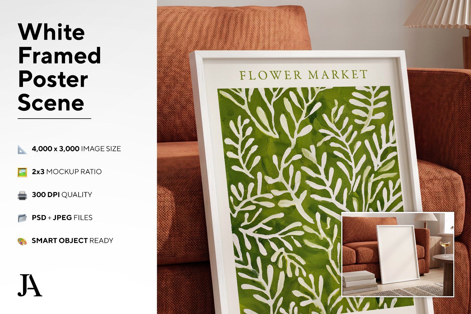 White Framed Poster | 2x3 Ratio PSD — image 3