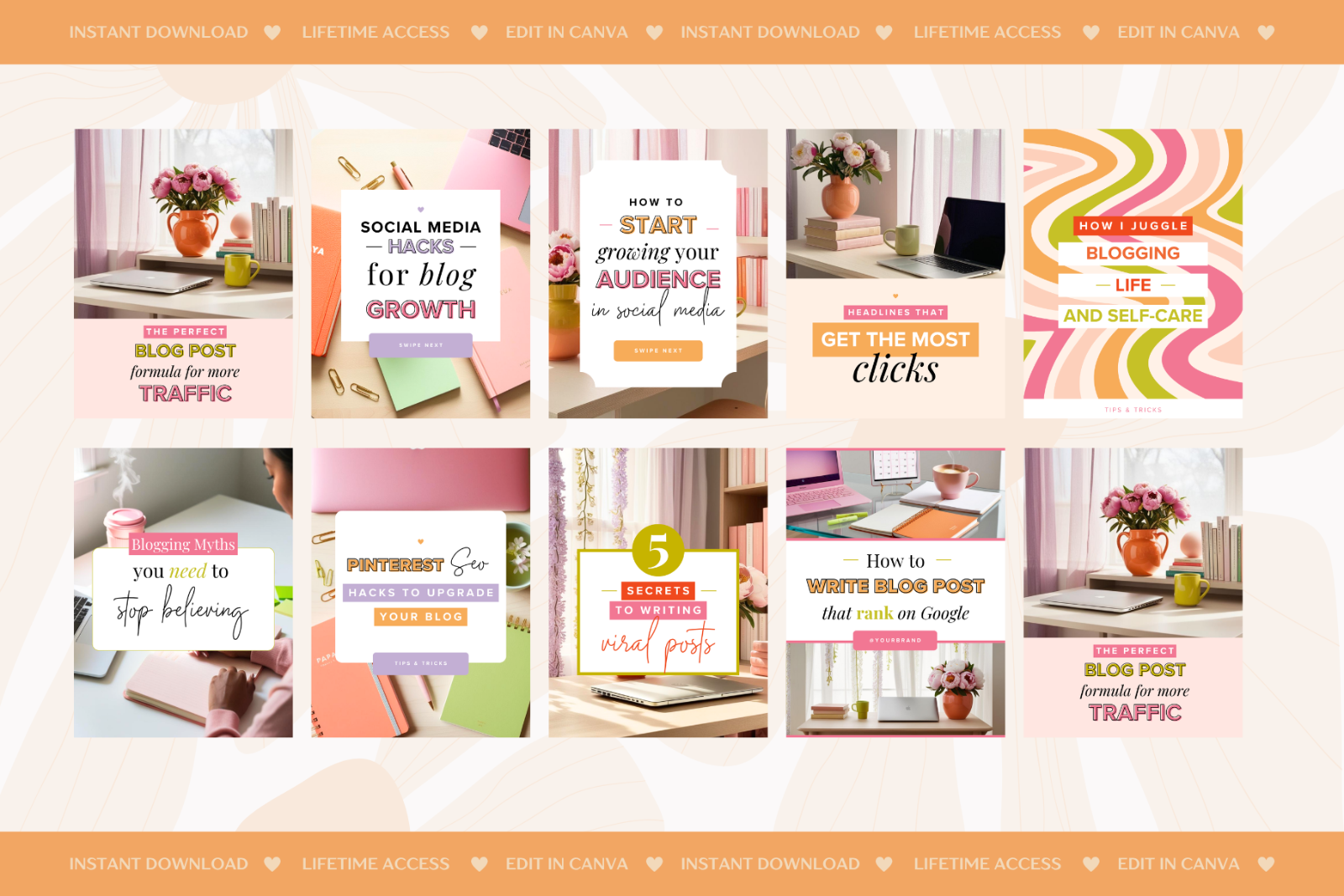 25 Boho Instagram Canva Templates — image 3