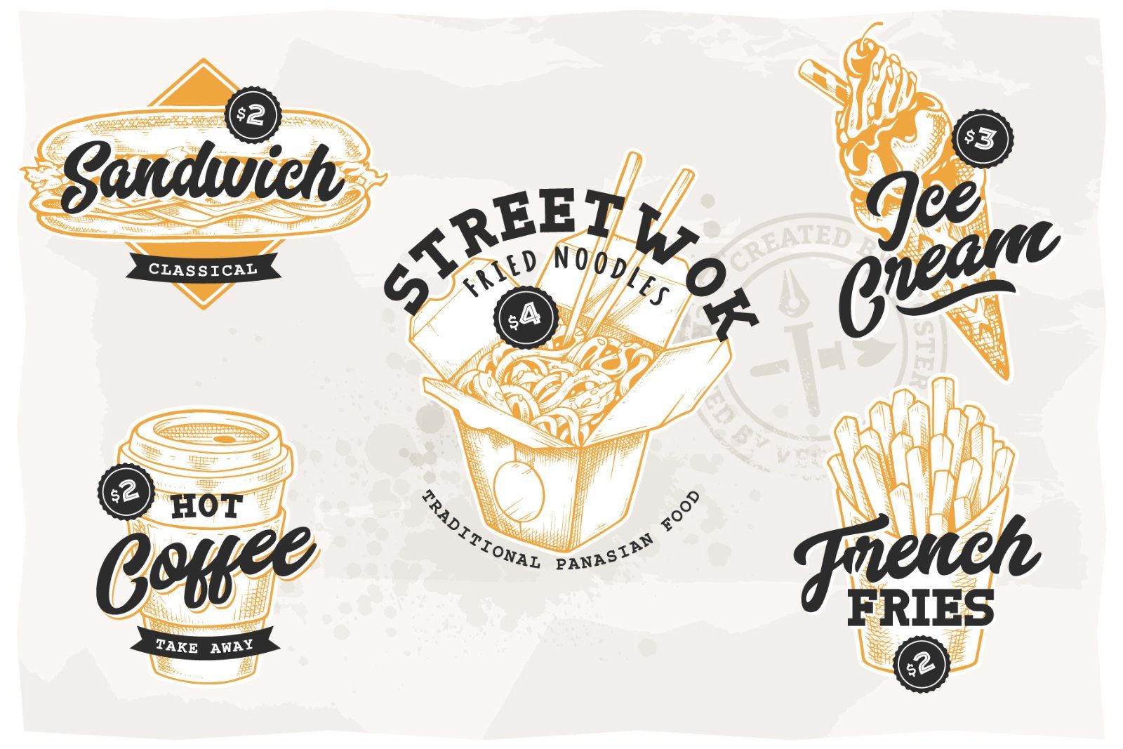 Street Food Retro Emblems — image 3