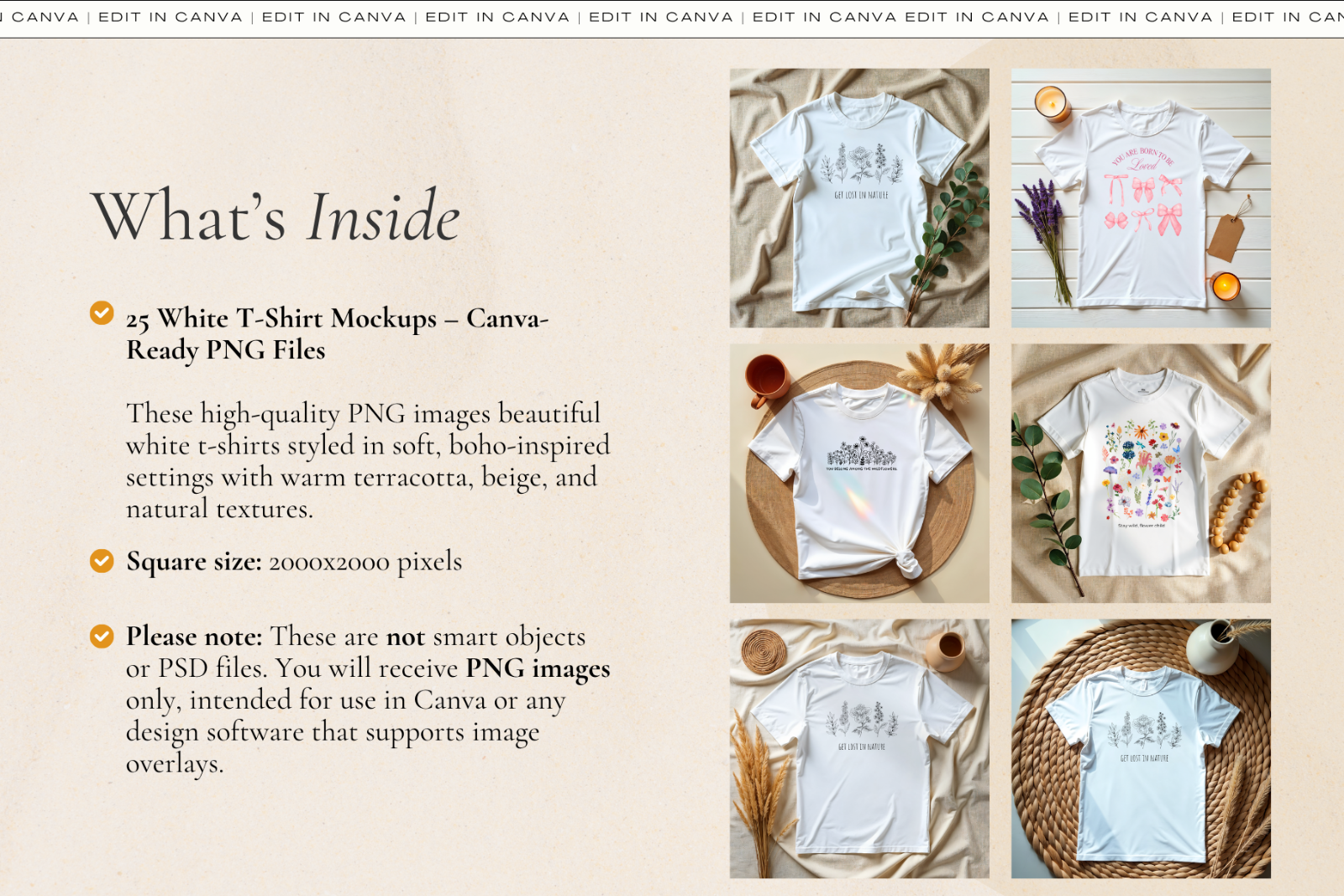 T-Shirt Mockup Bundle Canva Editable — image 3