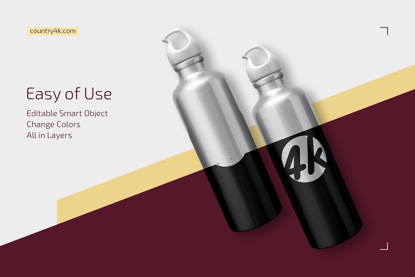 Aluminum Water Bottle Mockup Set — image 3