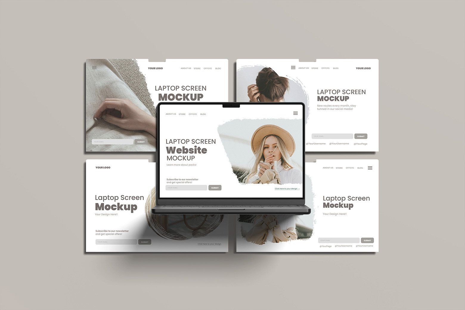 Laptop Screen Website Mockup — image 1