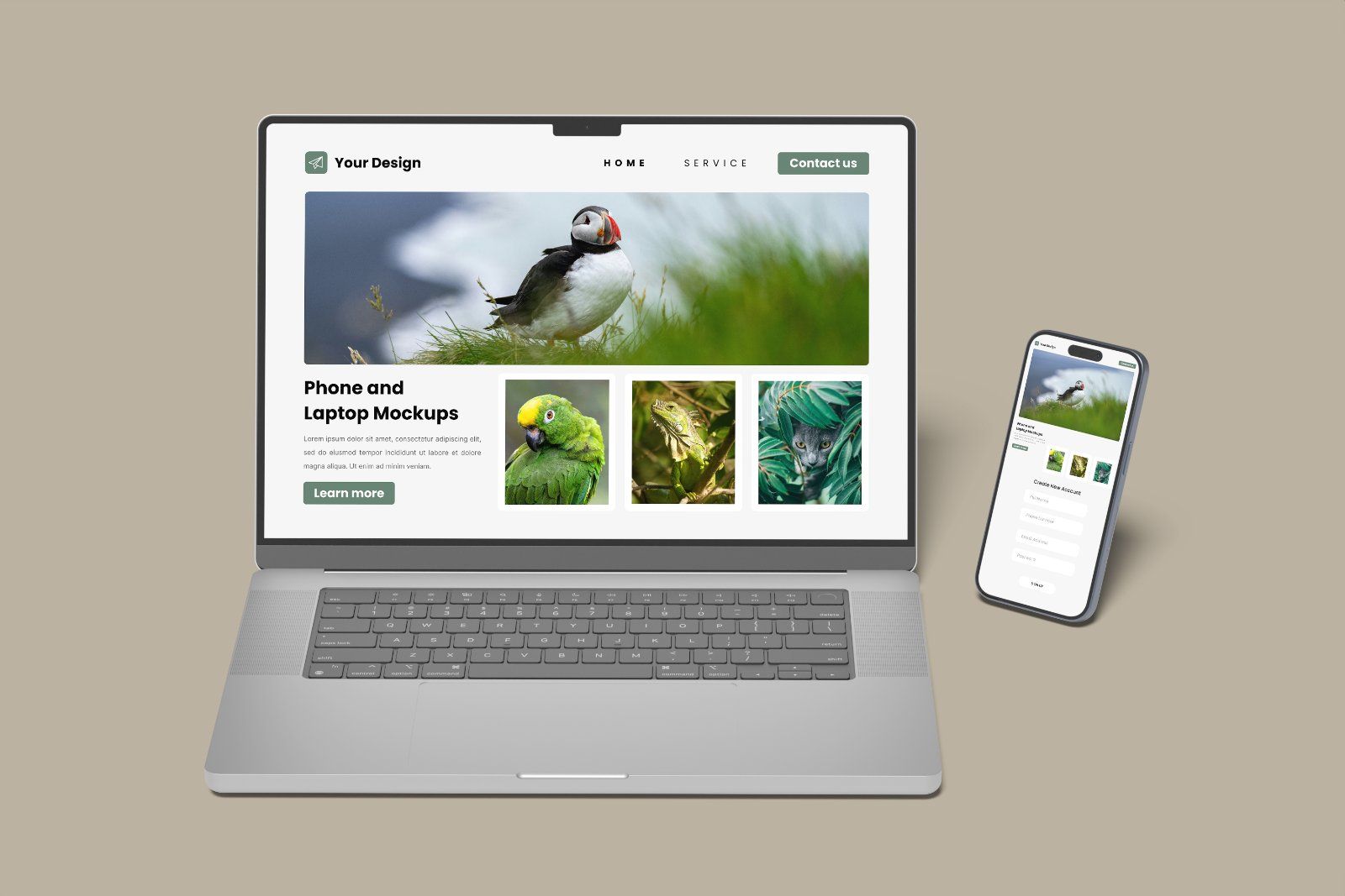 Laptop and Phone Screen Mockup — image 3
