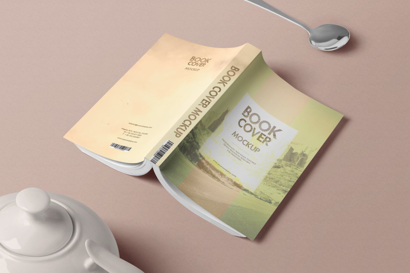 book cover mokup set 5 psd file — image 3