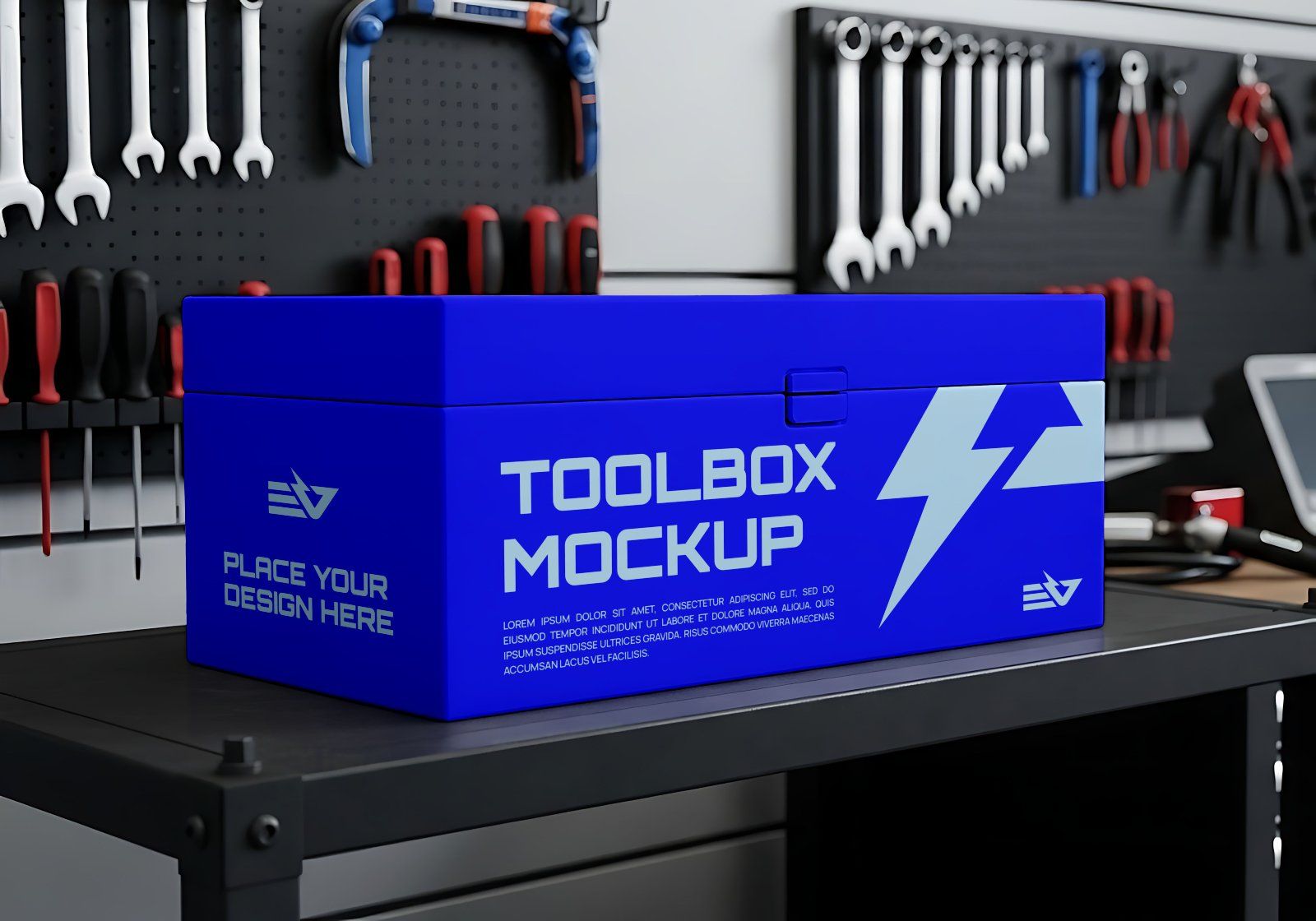 Premium Electric Vehicle Garage Mockup - 15 PSD File — image 12