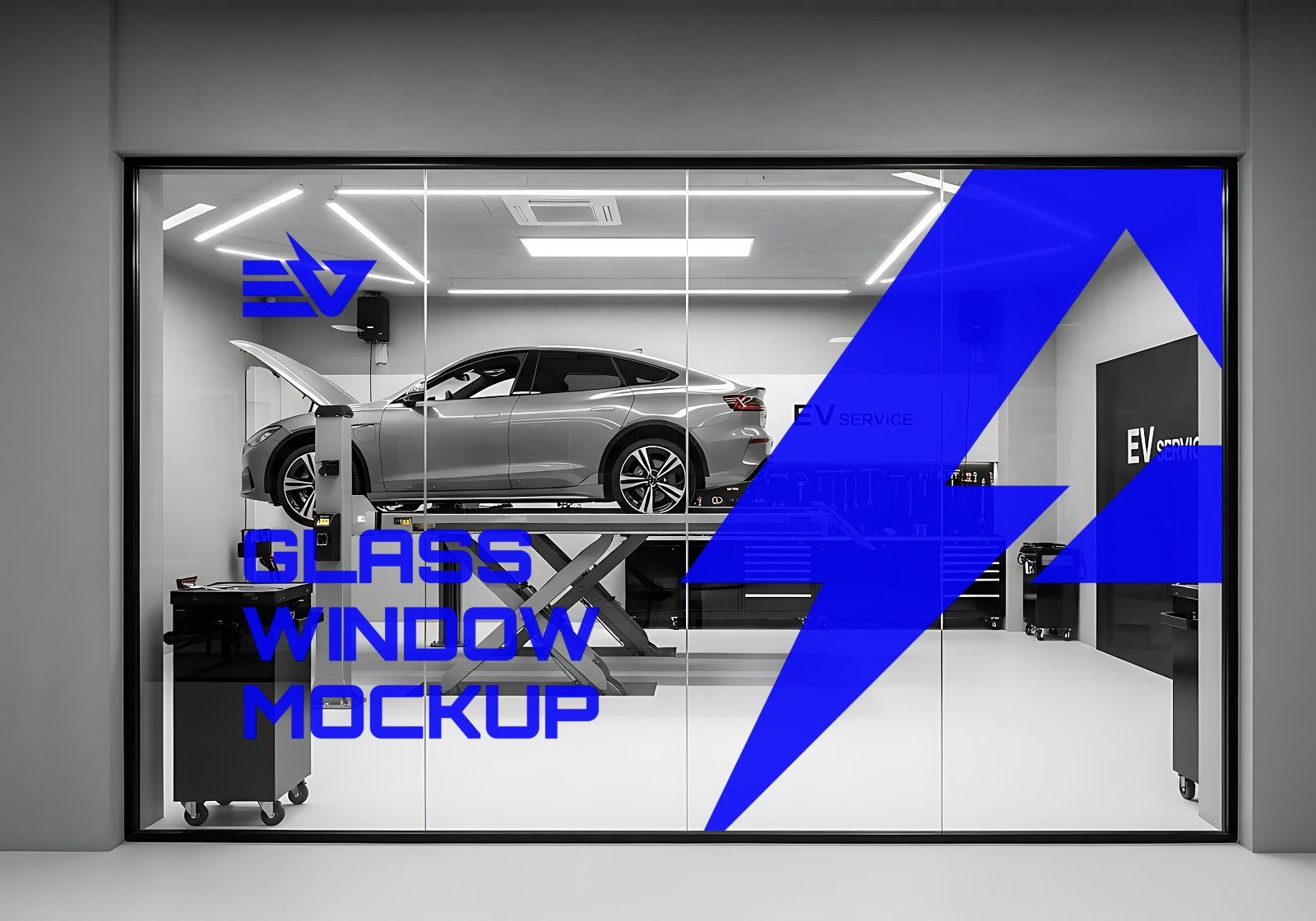 Premium Electric Vehicle Garage Mockup - 15 PSD File — image 16