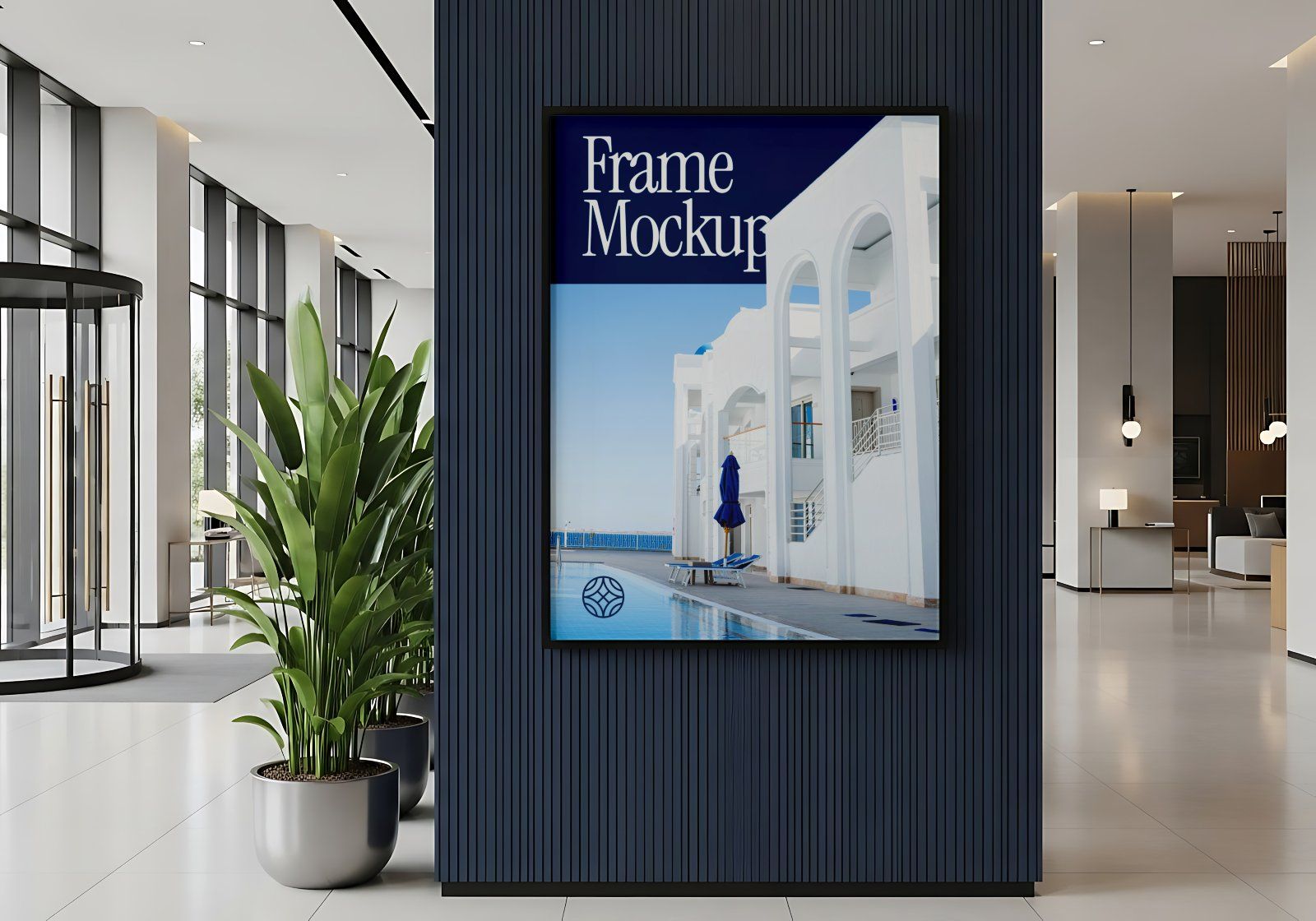 Premium Branding Blue Hotel Mockup — image 2
