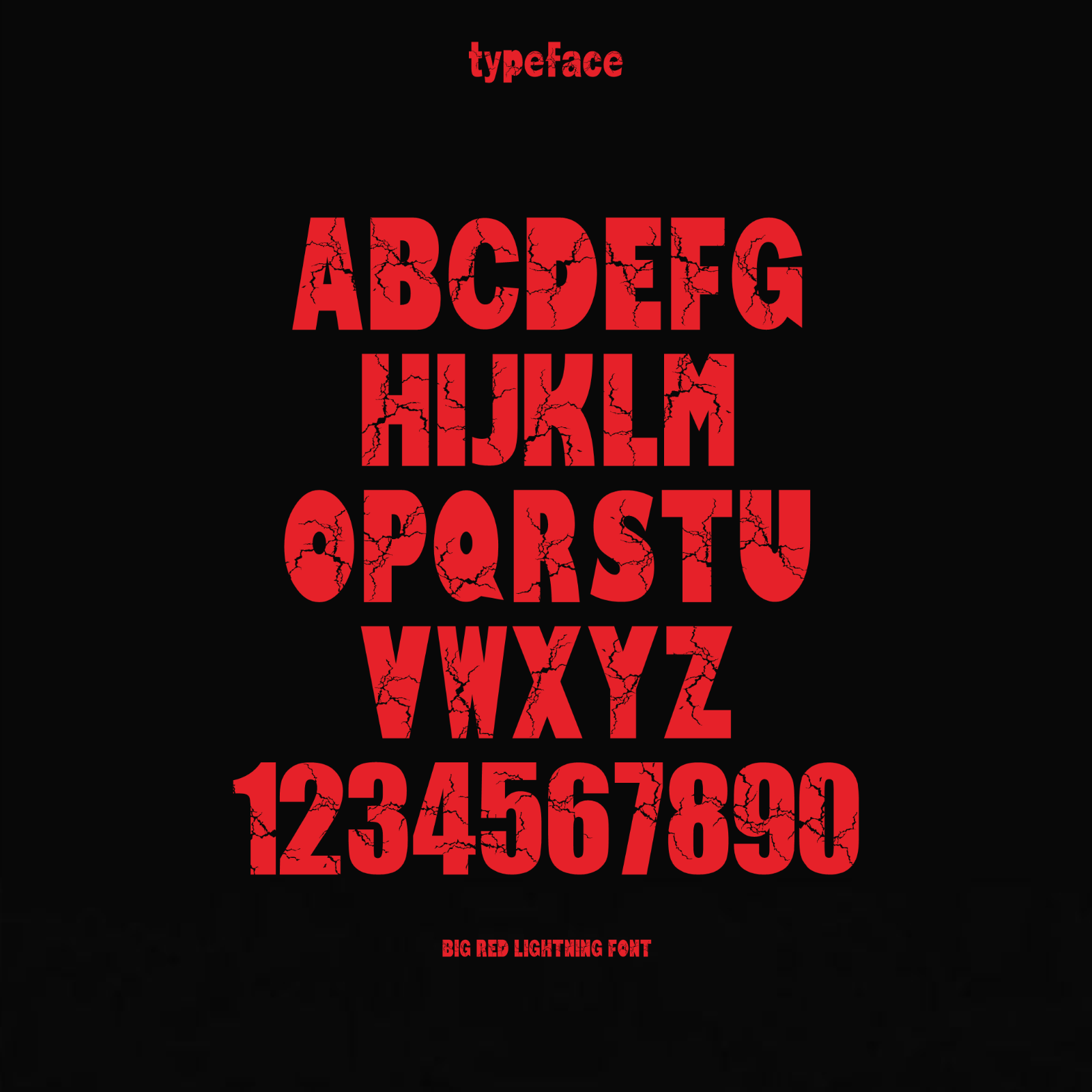 BIG RED LIGHTNING - DESTROY, ERODED, & HOROR FONT — image 3