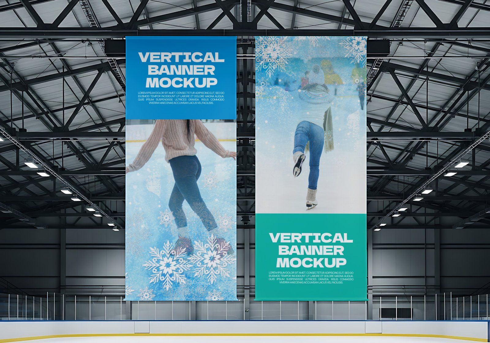 Premium Ice Skating Branding Mockup Bundle – 15 PSD Templates for Winter Sport & Rink Promotions — image 4