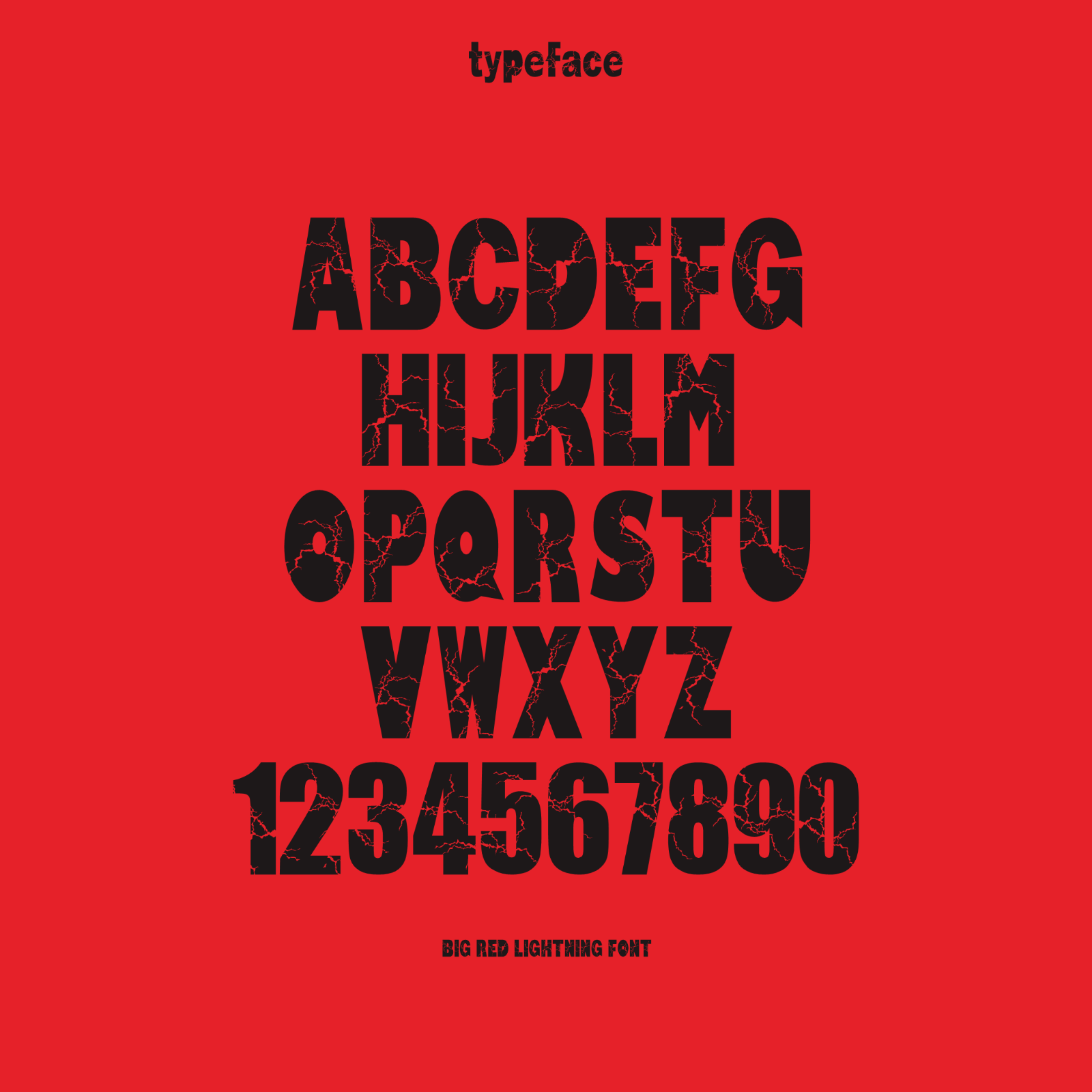 BIG RED LIGHTNING - DESTROY, ERODED, & HOROR FONT — image 4