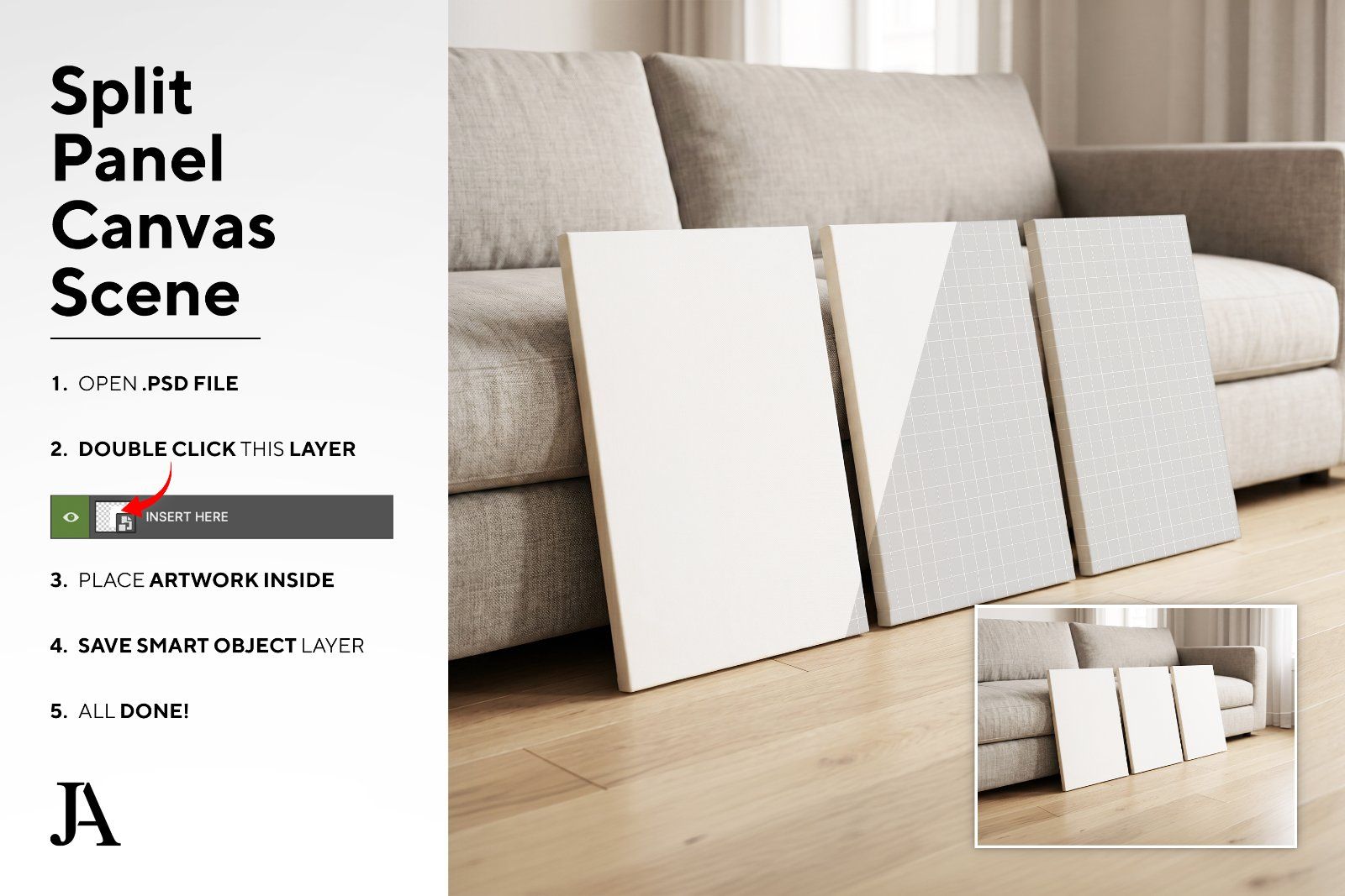 Split Panel Canvas | 2x3 Ratios PSD — image 4
