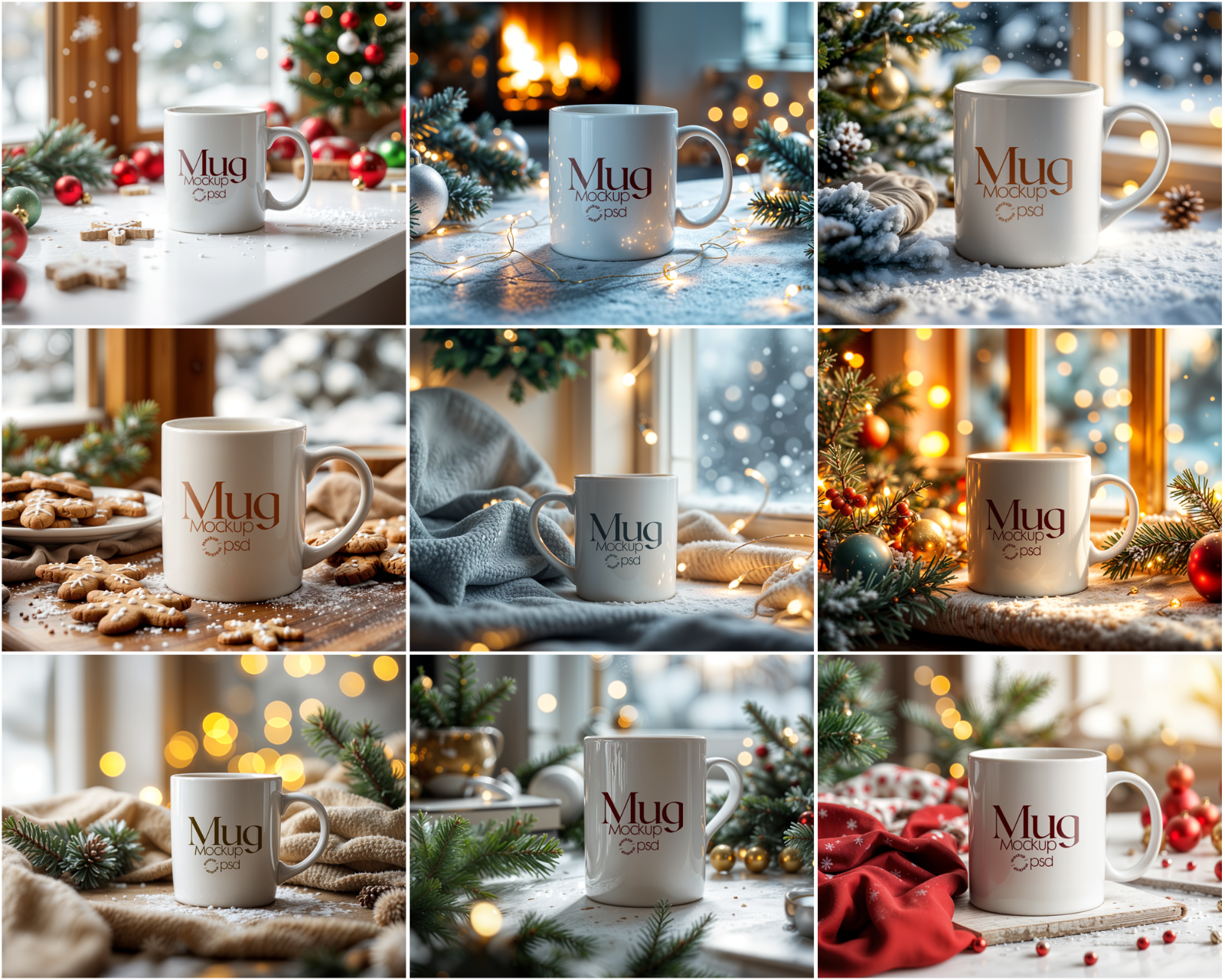 Christmas Mug Mockup Bundle: 11oz White Ceramic (Digital Download) — image 4
