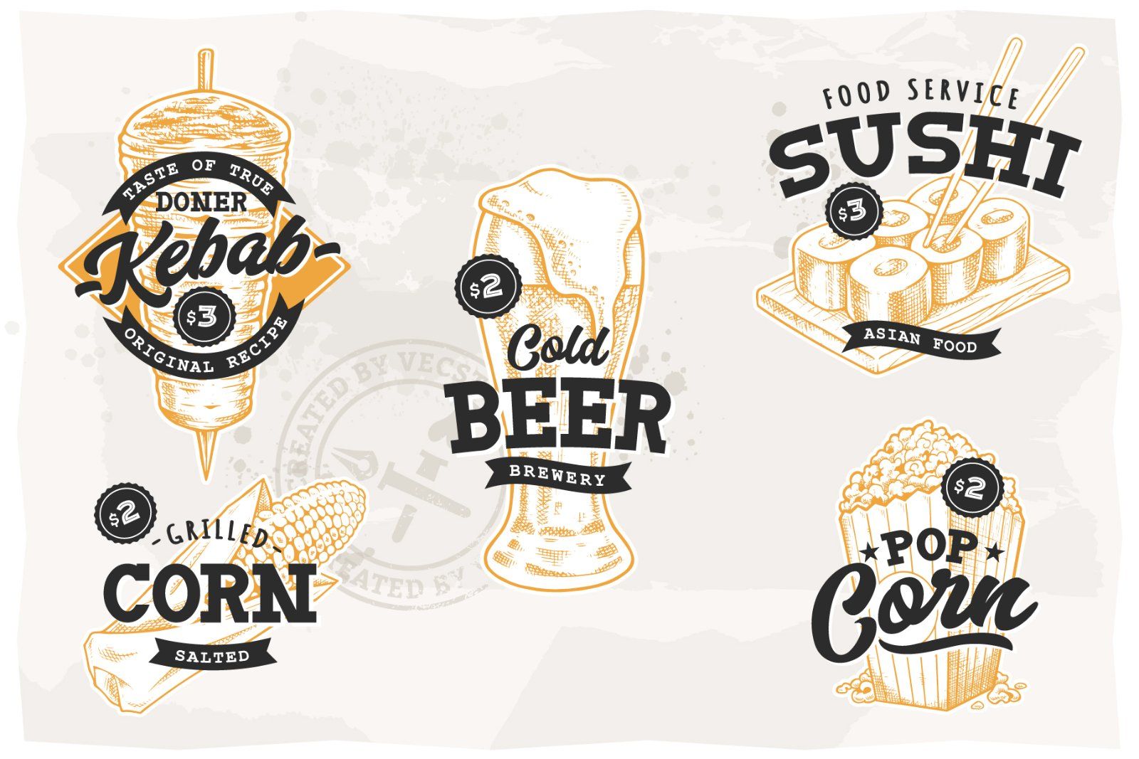 Street Food Retro Emblems — image 4