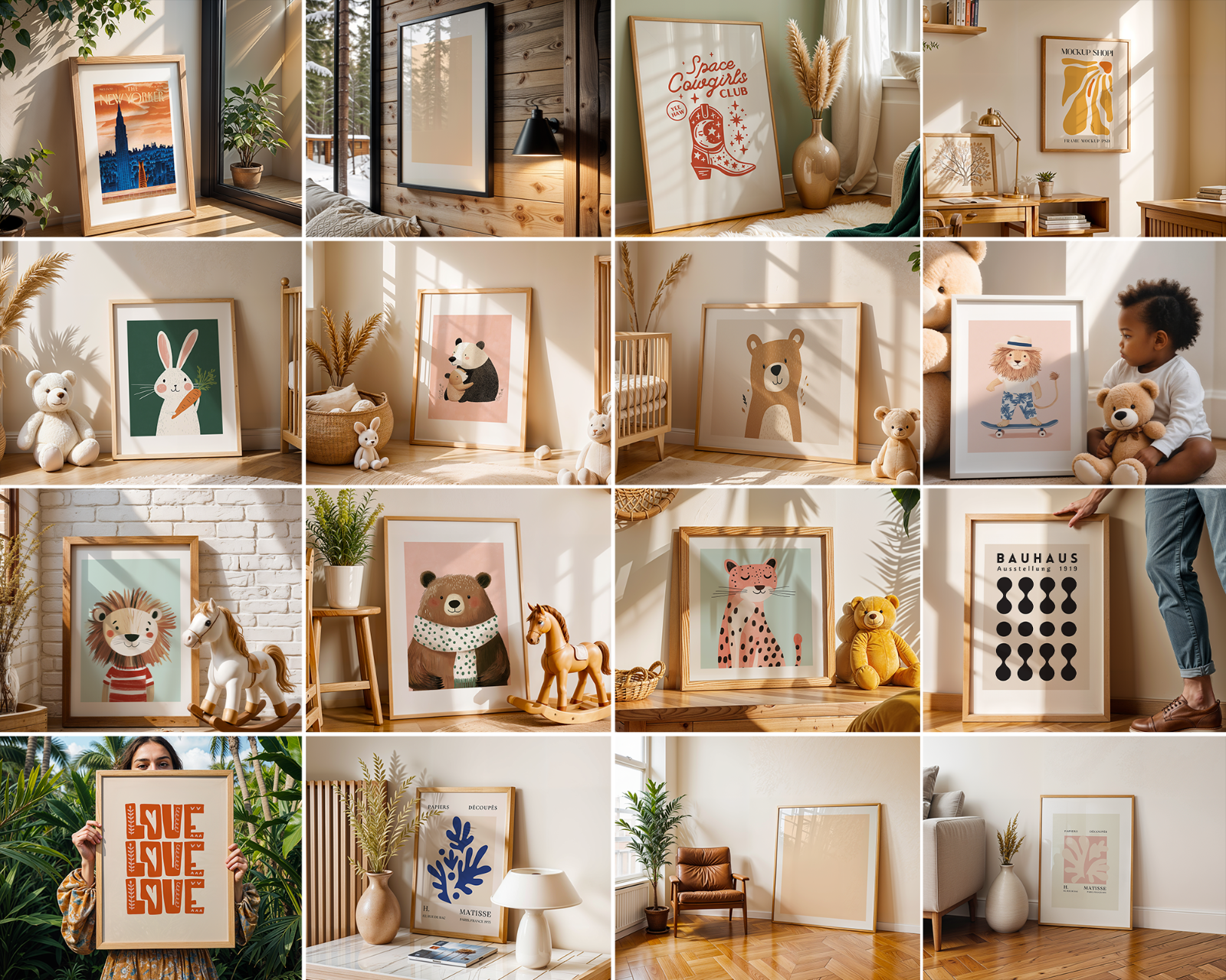500+ Wall Art Frames Mockup PSD Bundle Set (Digital Download) — image 7