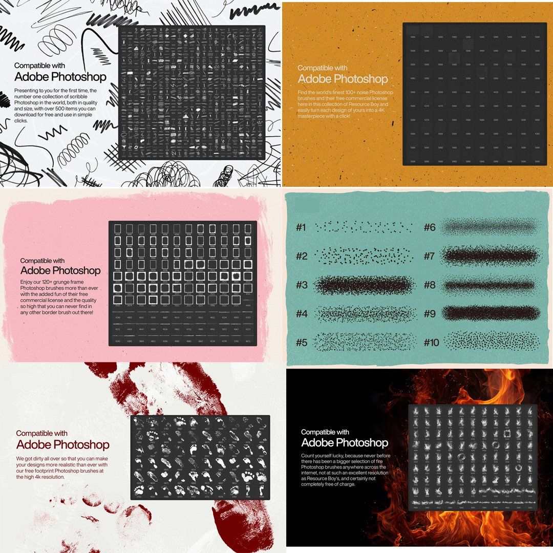 2500+ Photoshop Brushes - Mega Bundle For photoshop ,brush bundle ,  Full Shop Bundle,   All In One — image 4