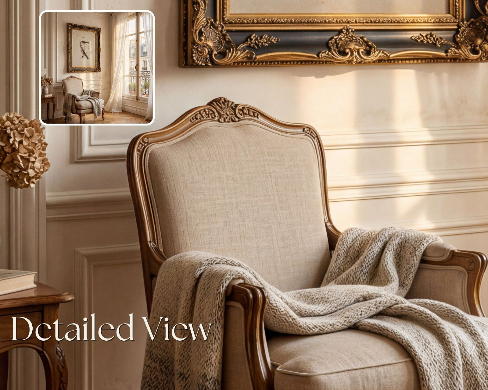 4x5 ornate frame mockup, baroque style frame PSD — image 3