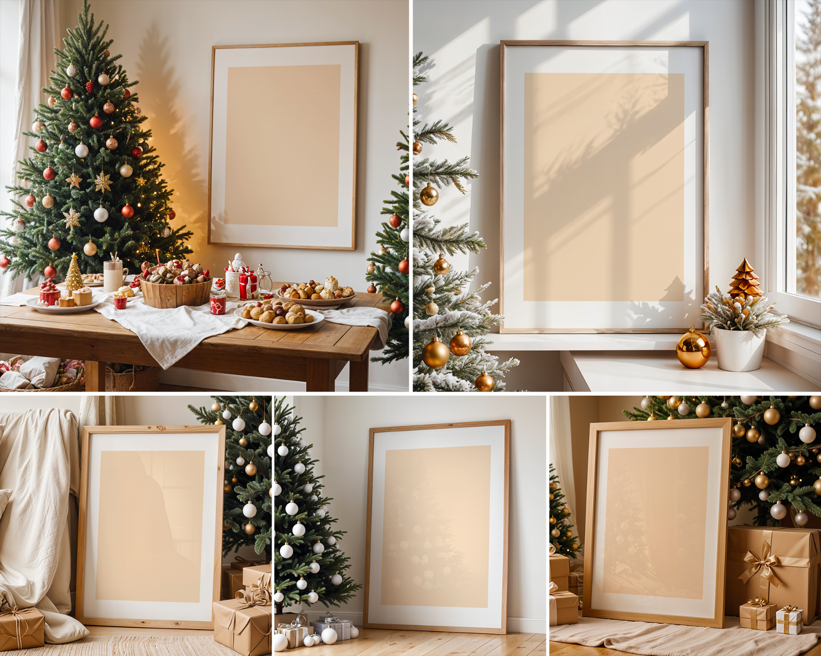 40 Christmas Frame Mockup Bundle: Poster & Art Presentation (PSD) — image 4