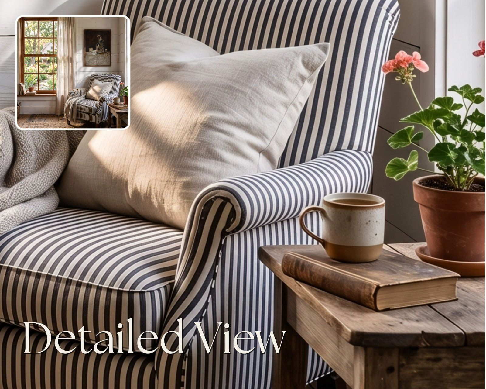3:4 Wooden Frame Mockup, Rustic Farmhouse Wall Art Scene (PSD, JPG), — image 4