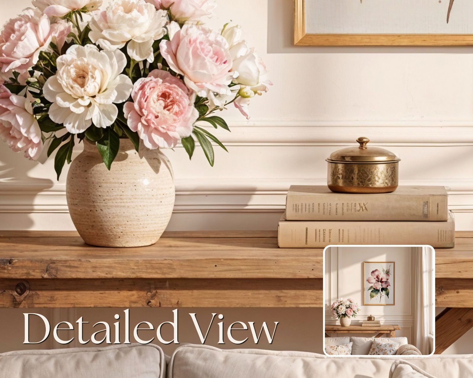 light wood frame in French interior, Vertical Art Display 3x4 ratio, editable PSD file, — image 4