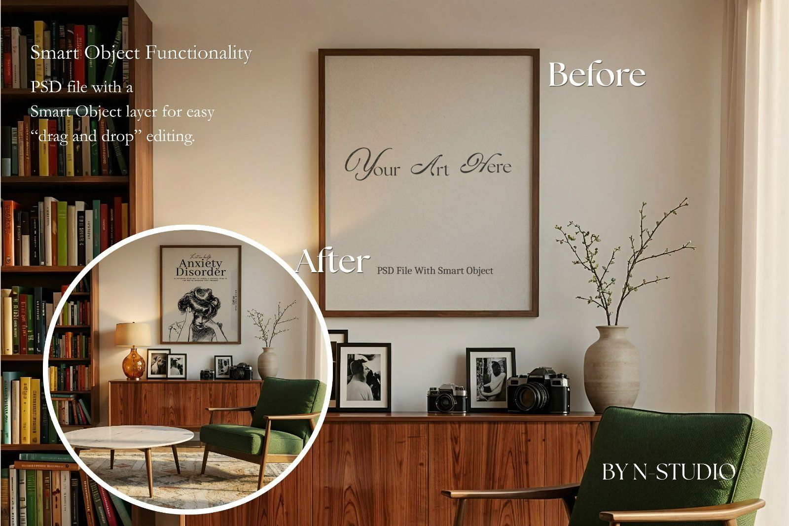 Modern Living Room Frame Mockup Bundle — image 4