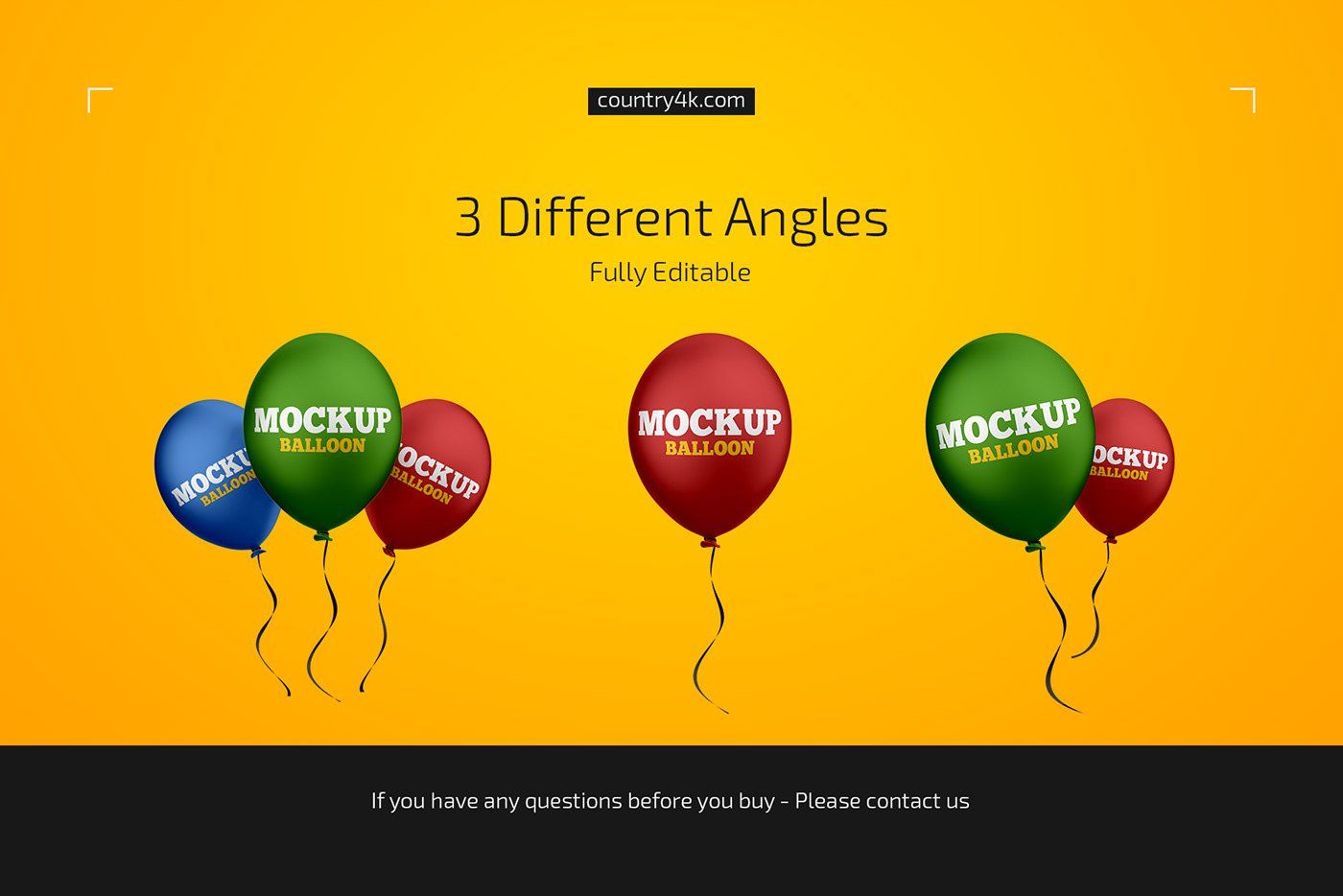 Floating Helium Balloons Mockup Set — image 4