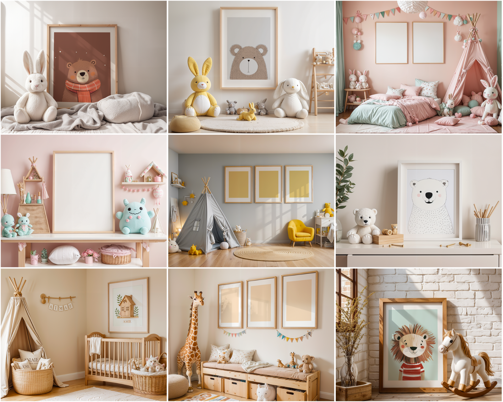 Nursery Frame Mockup Bundle: 30 PSD Files, Wall Art Mockups (Digital Download) — image 5